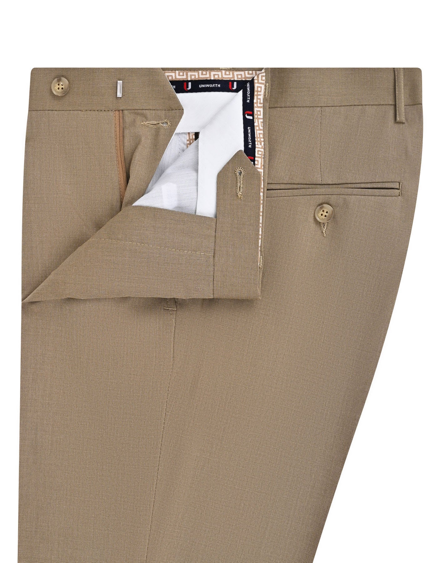 Khaki Texture Formal Trouser Classic Fit FT623-1C-32