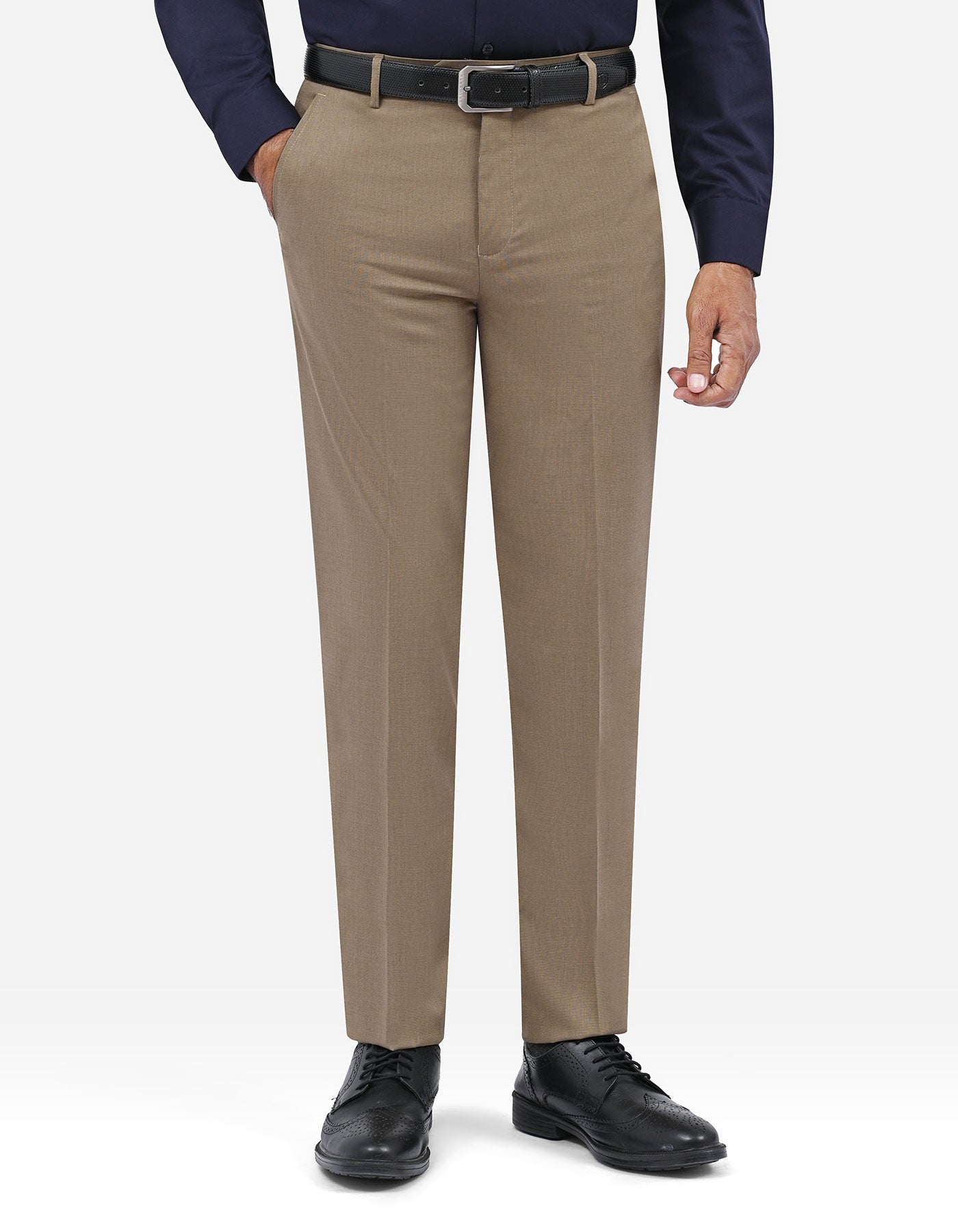 Khaki Texture Formal Trouser Classic Fit FT623-1C-30