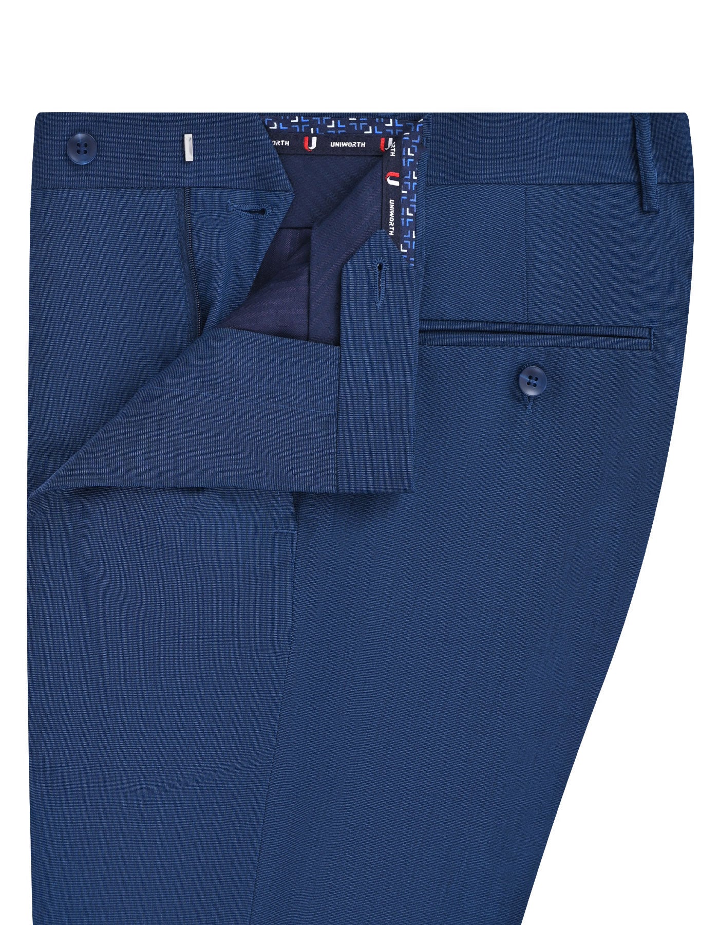 Navy Texture Formal Trouser Tailored Smart Fit FT625S-32