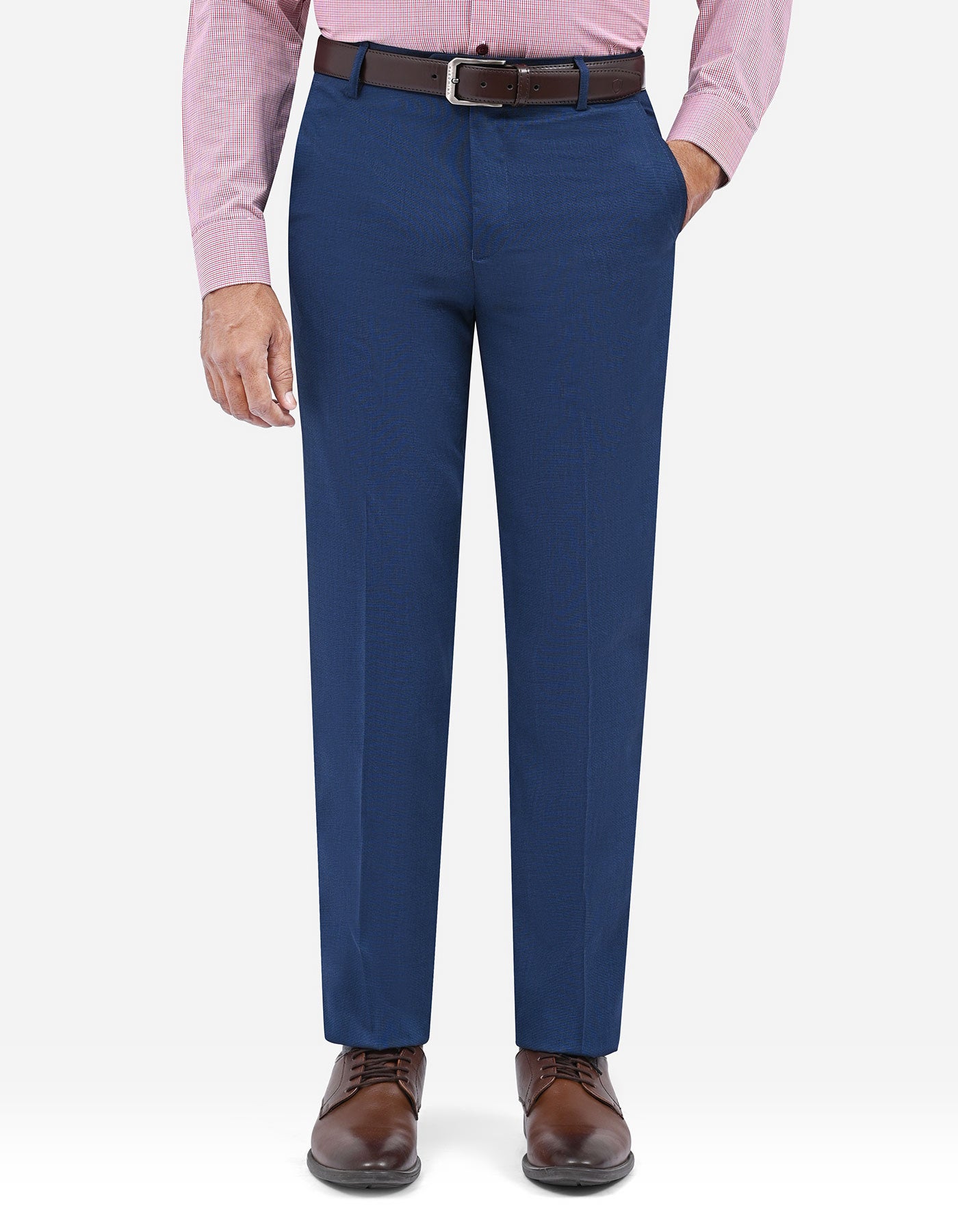 Navy Texture Formal Trouser Tailored Smart Fit FT625S-30