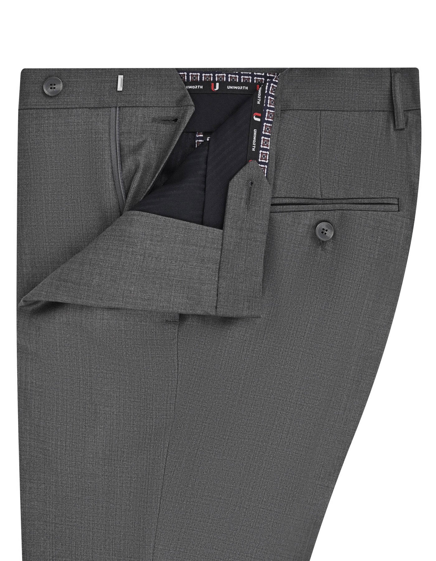 D Grey Texture Formal Trouser Tailored Smart Fit FT632-1S-32