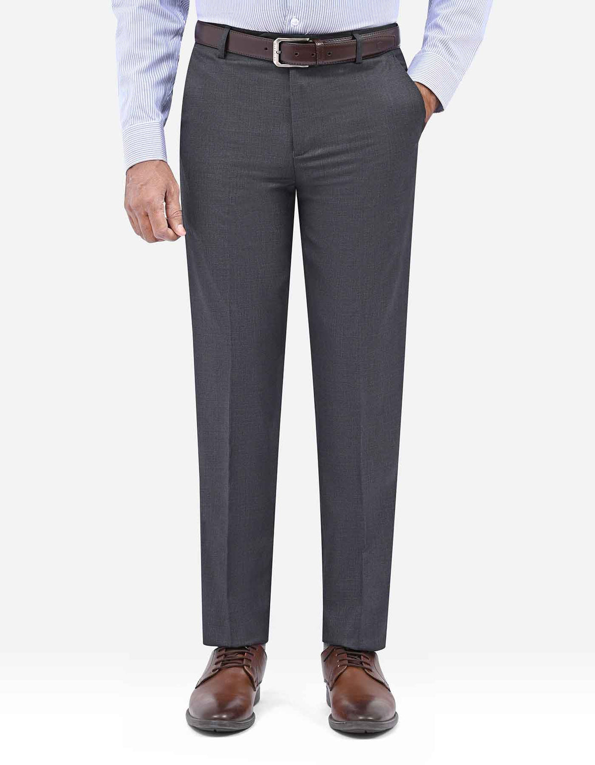 Charcoal Texture Formal Trouser Classic Fit FT633-1C-30