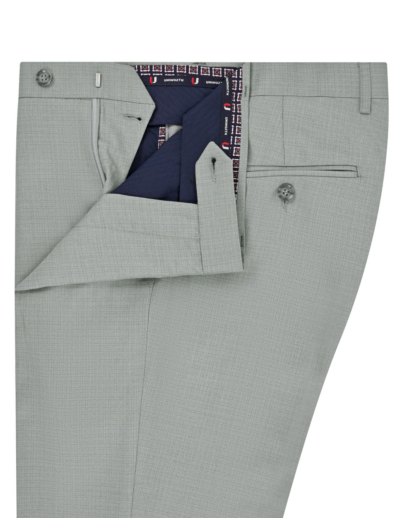 L Grey Texture Formal Trouser Tailored Smart Fit FT634-1S-32