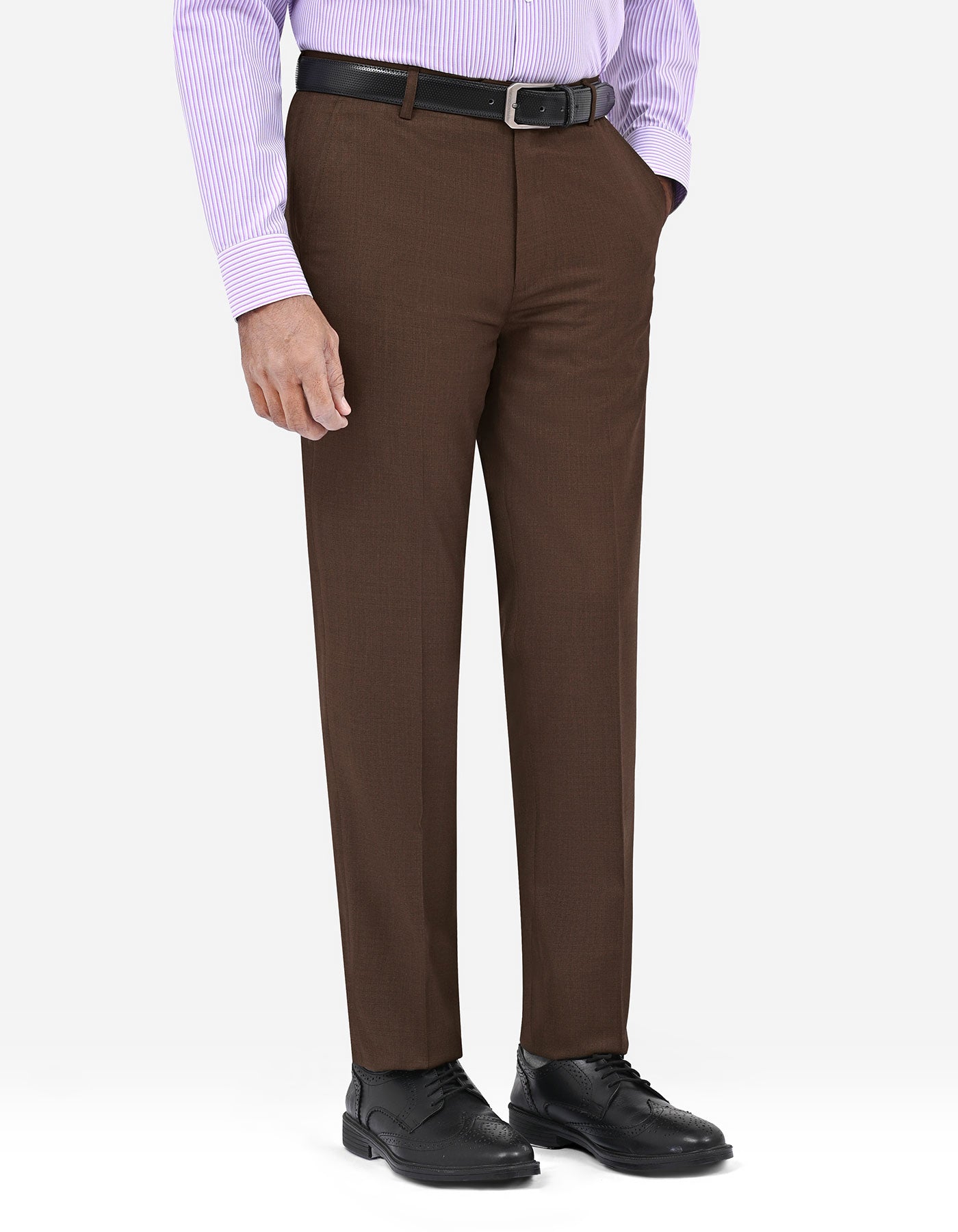 Chocolate Texture Formal Trouser Tailored Smart Fit FT635-1S-30