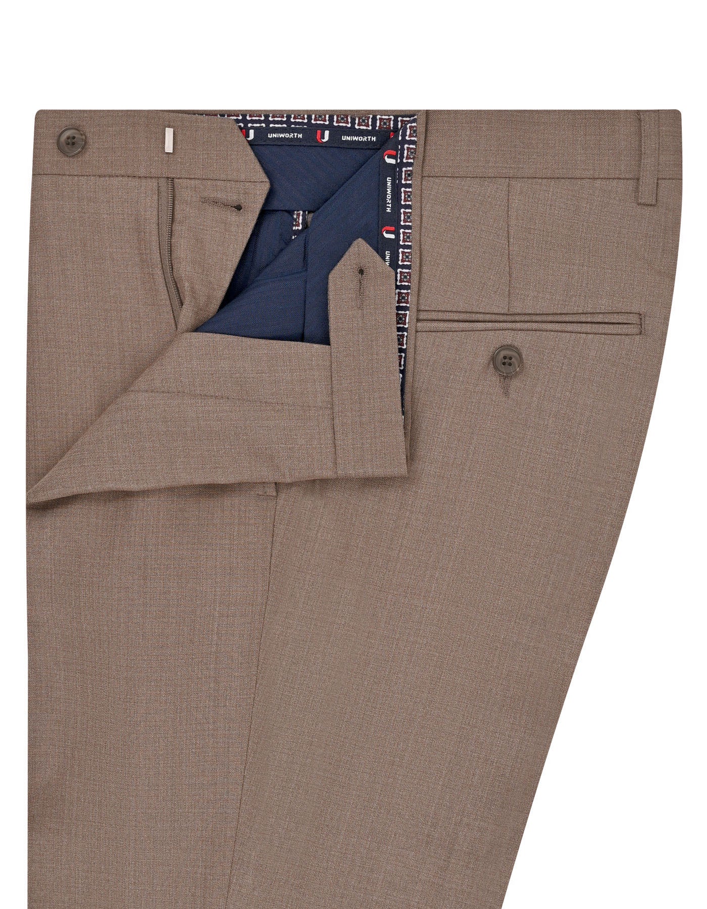 D Brown Texture Formal Trouser Classic Fit FT636-1C-32