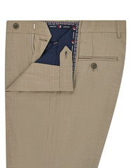 L Brown Texture Formal Trouser Classic Fit FT637-1C-32