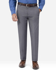 Grey Plain Formal Trouser Smart Fit FT640S-32