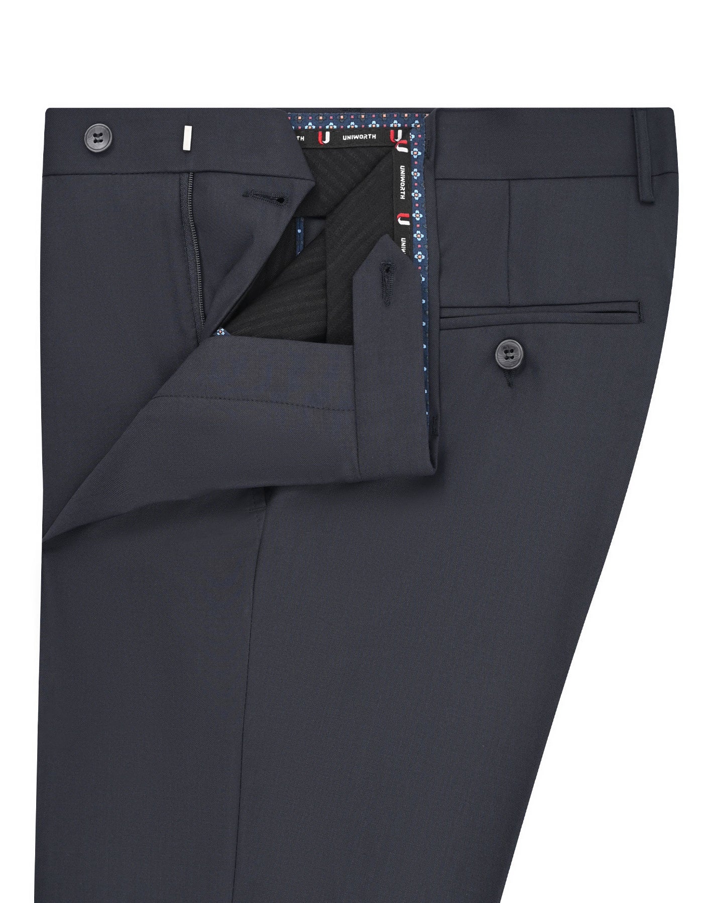 Charcoal Plain Formal Trouser Smart Fit FT642S-34
