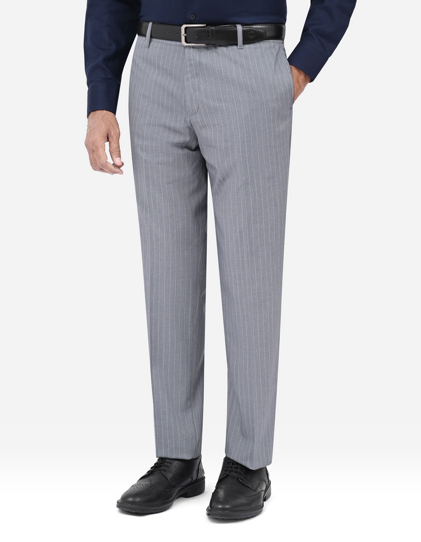 Grey Stripe Formal Trouser Classic Fit FT649-2C-30