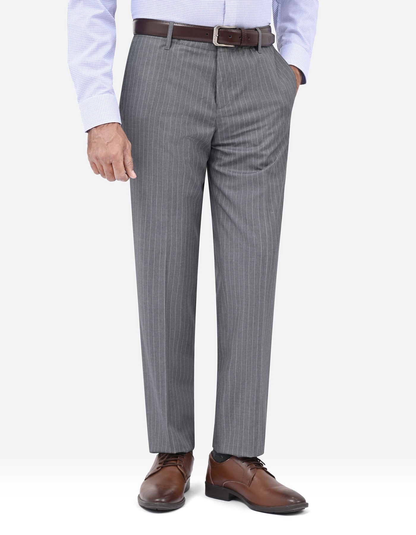 Charcoal Stripe Formal Trouser Classic Fit FT650-1C-30