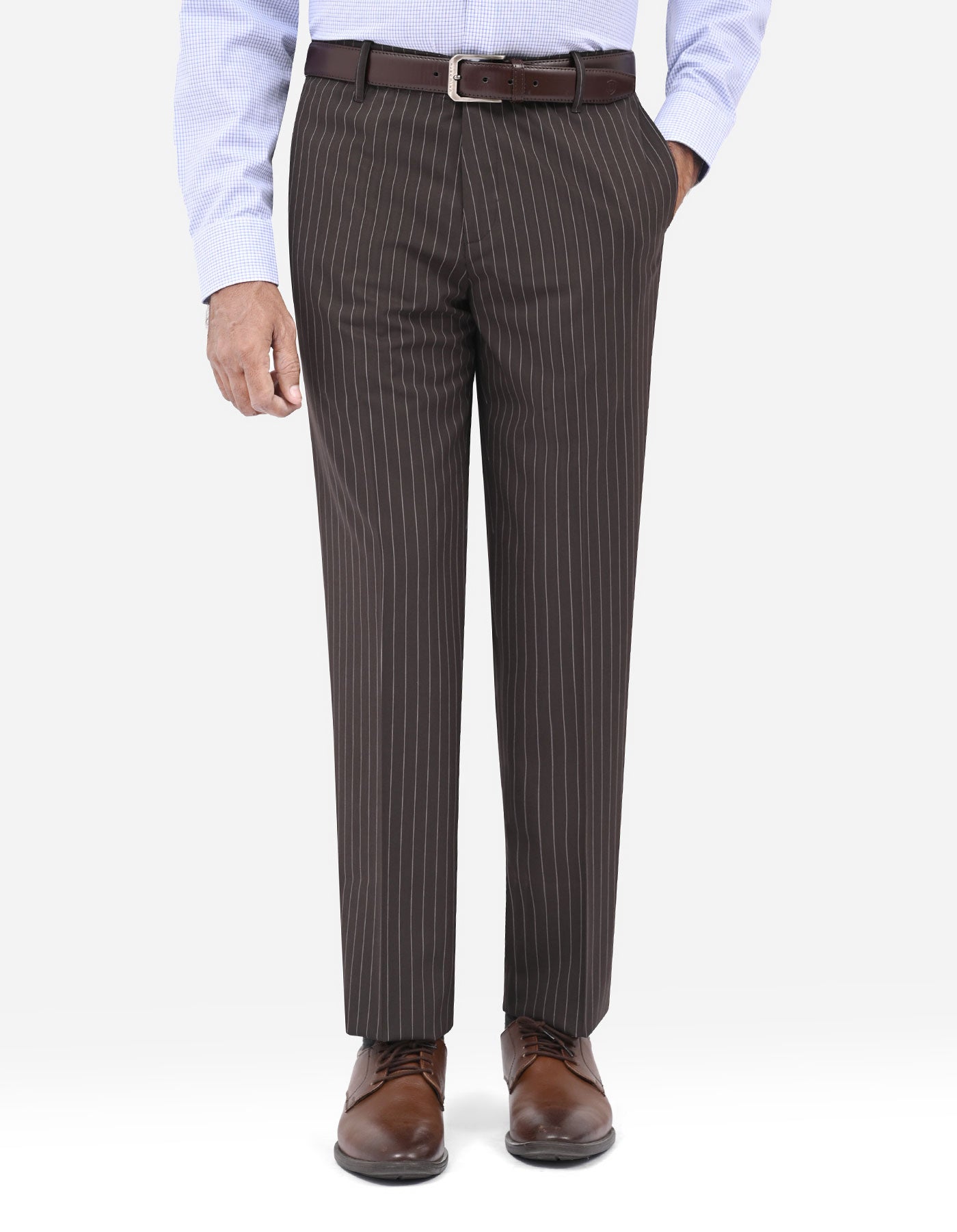 Chocolate Stripe Formal Trouser Classic Fit FT652-2C-30