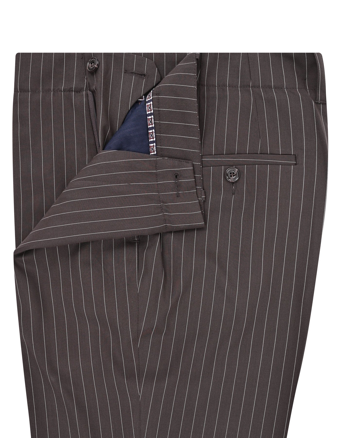 Chocolate Stripe Formal Trouser Smart Fit FT652-2S-32