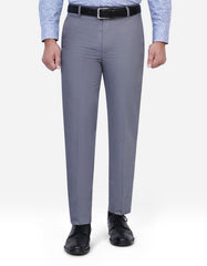 Grey Plain Formal Trouser Tailored Smart Fit FT686S-30