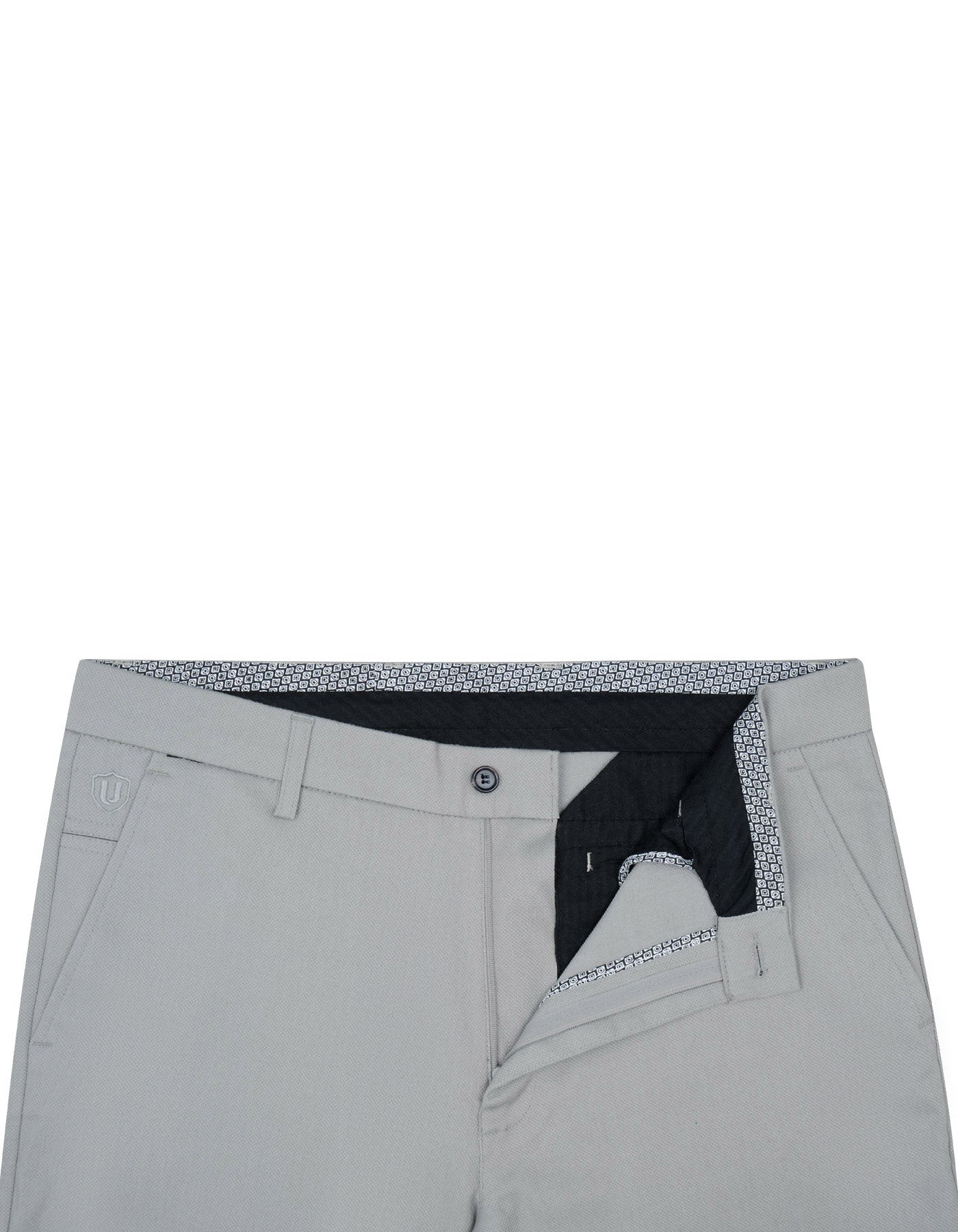 Silver Classic Fit Cotton Trouser FTC2426C-34