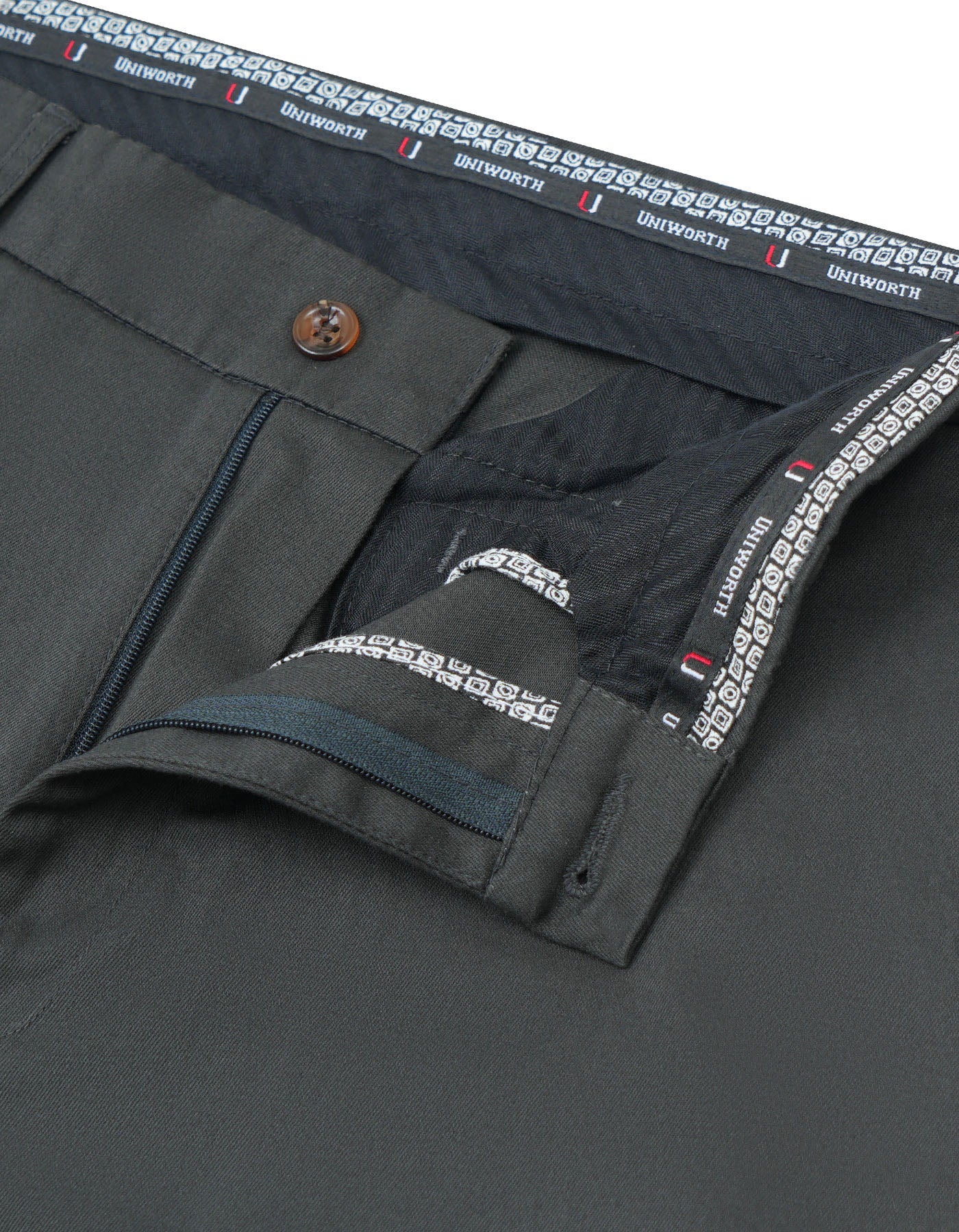 D Grey Smart Fit Cotton Trouser FTC2433S-30