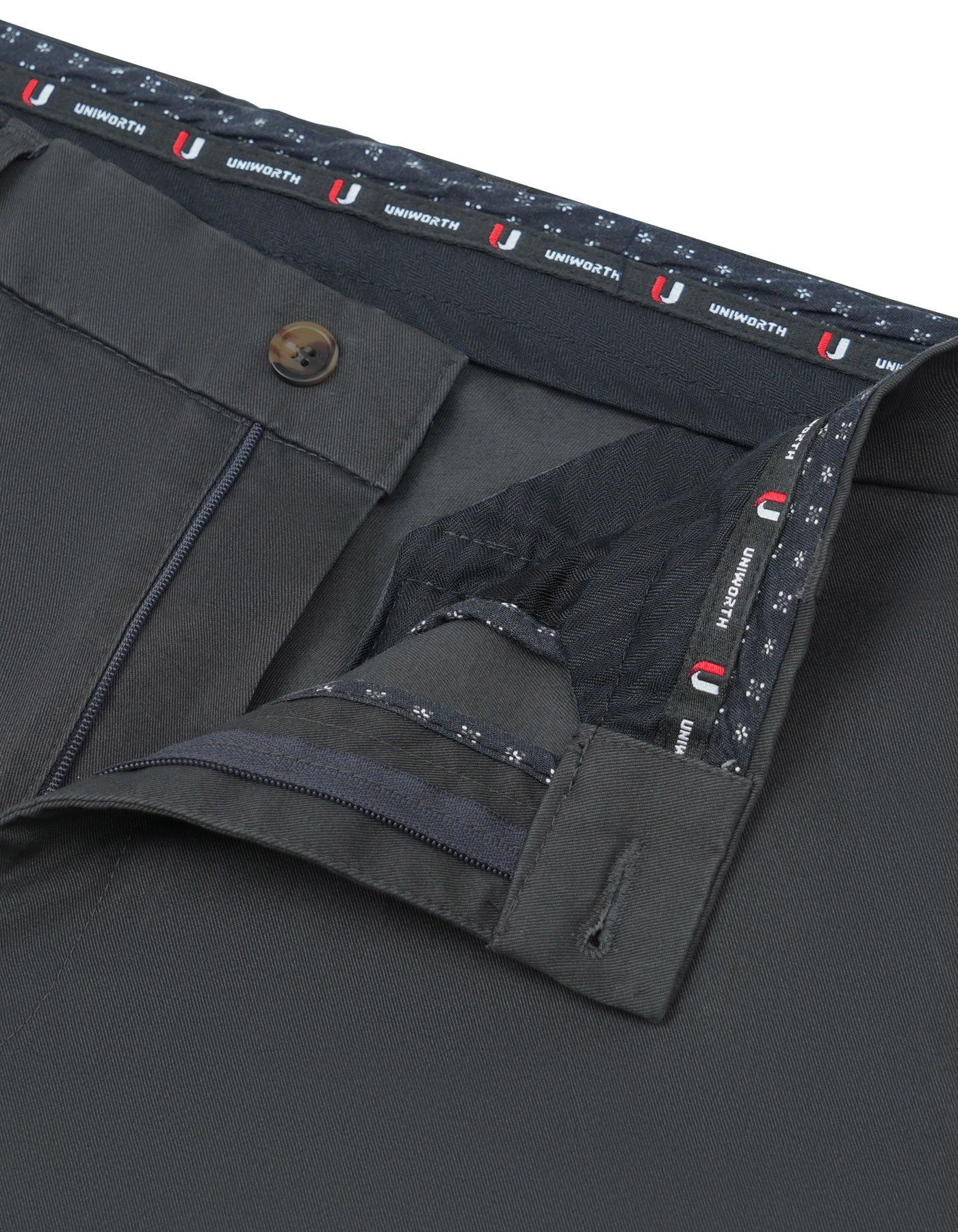 Grey Smart Fit Cotton Trouser FTC2446S-30