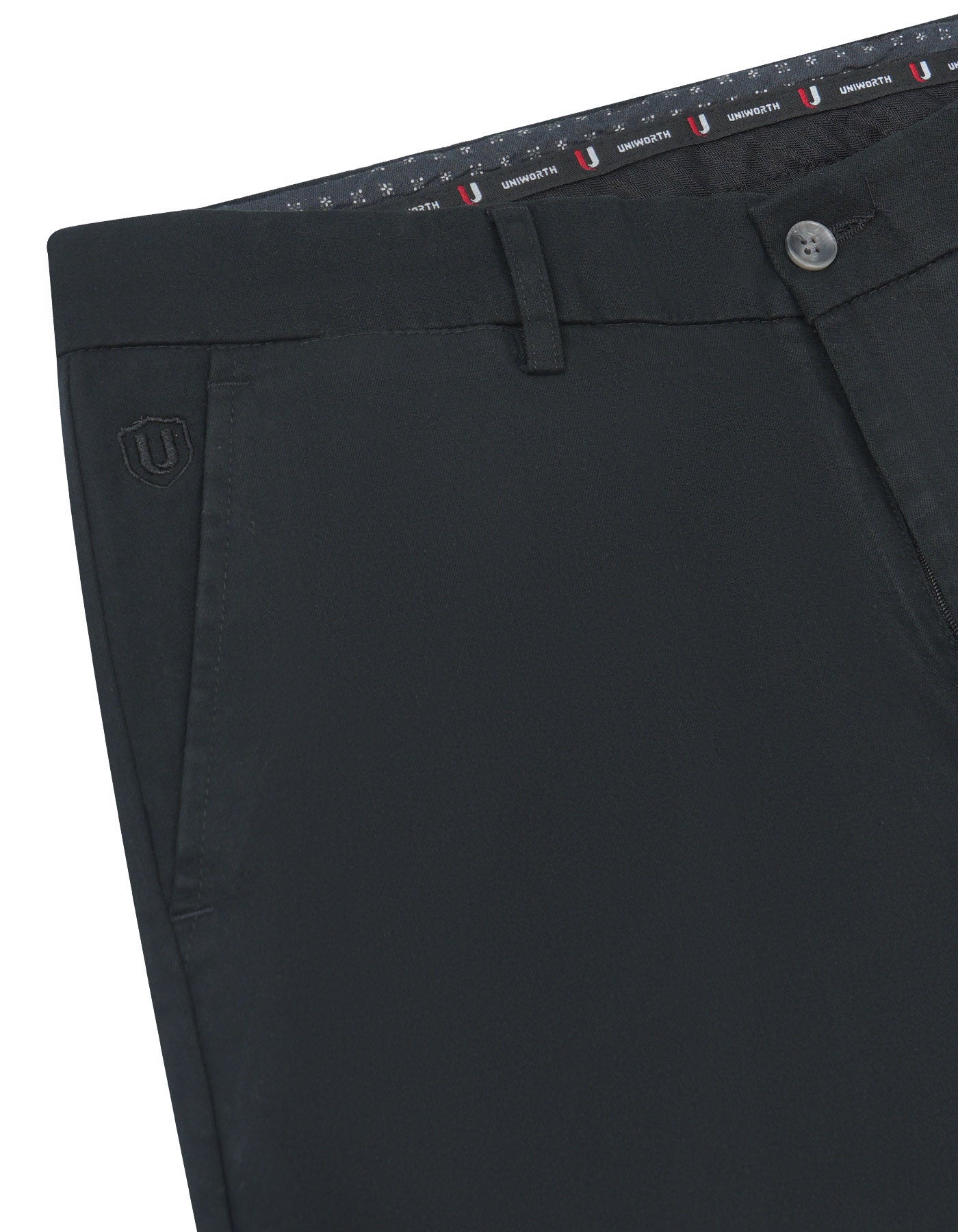 Black Smart Fit Cotton Trouser FTC2449S-32