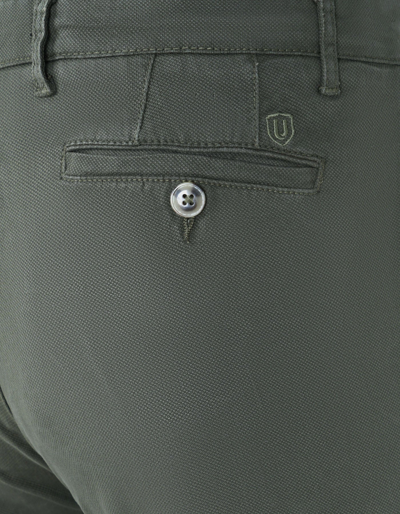 Olive Classic Fit Cotton Trouser FTC2453C-34