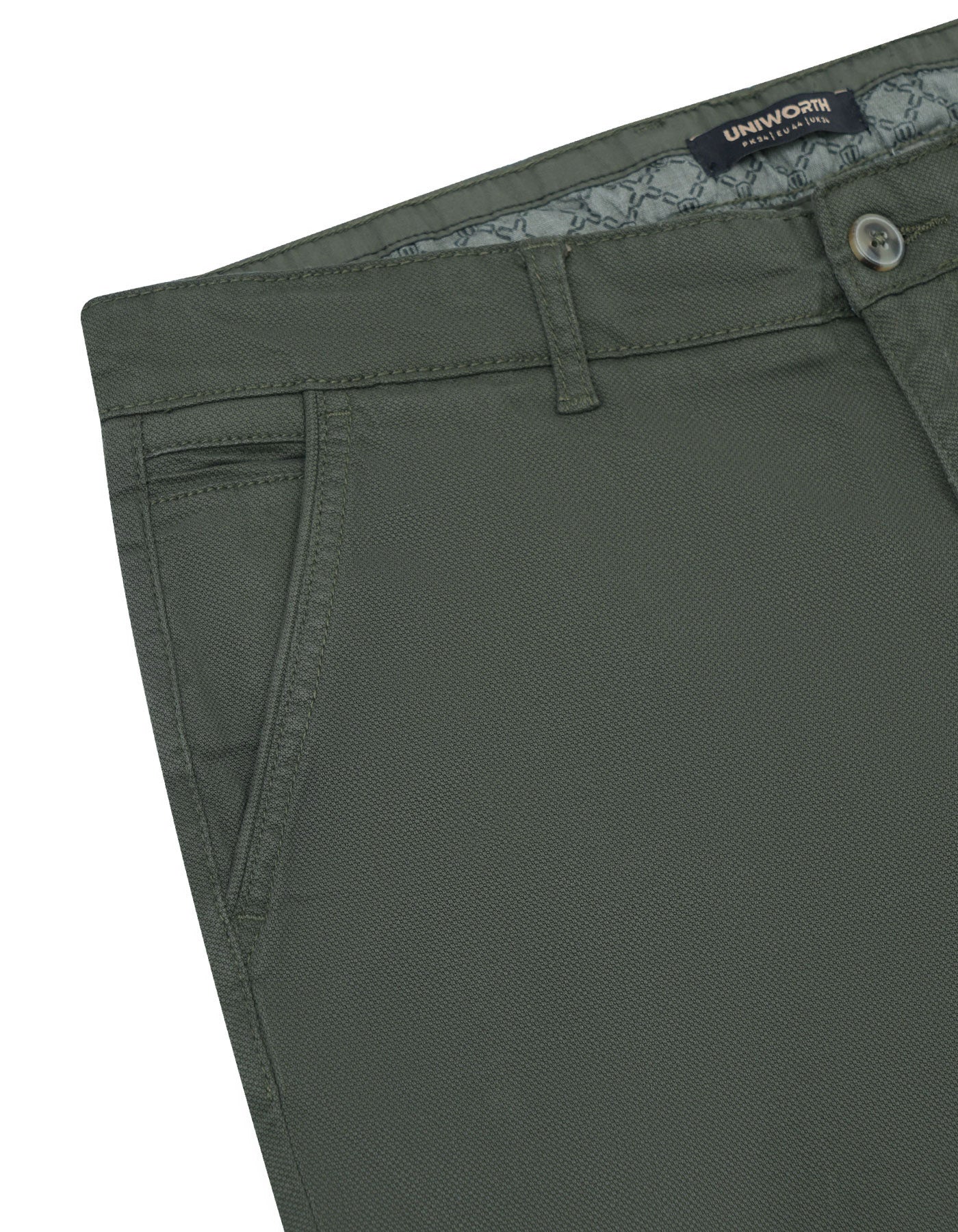 Olive Smart Fit Cotton Trouser FTC2453S-32