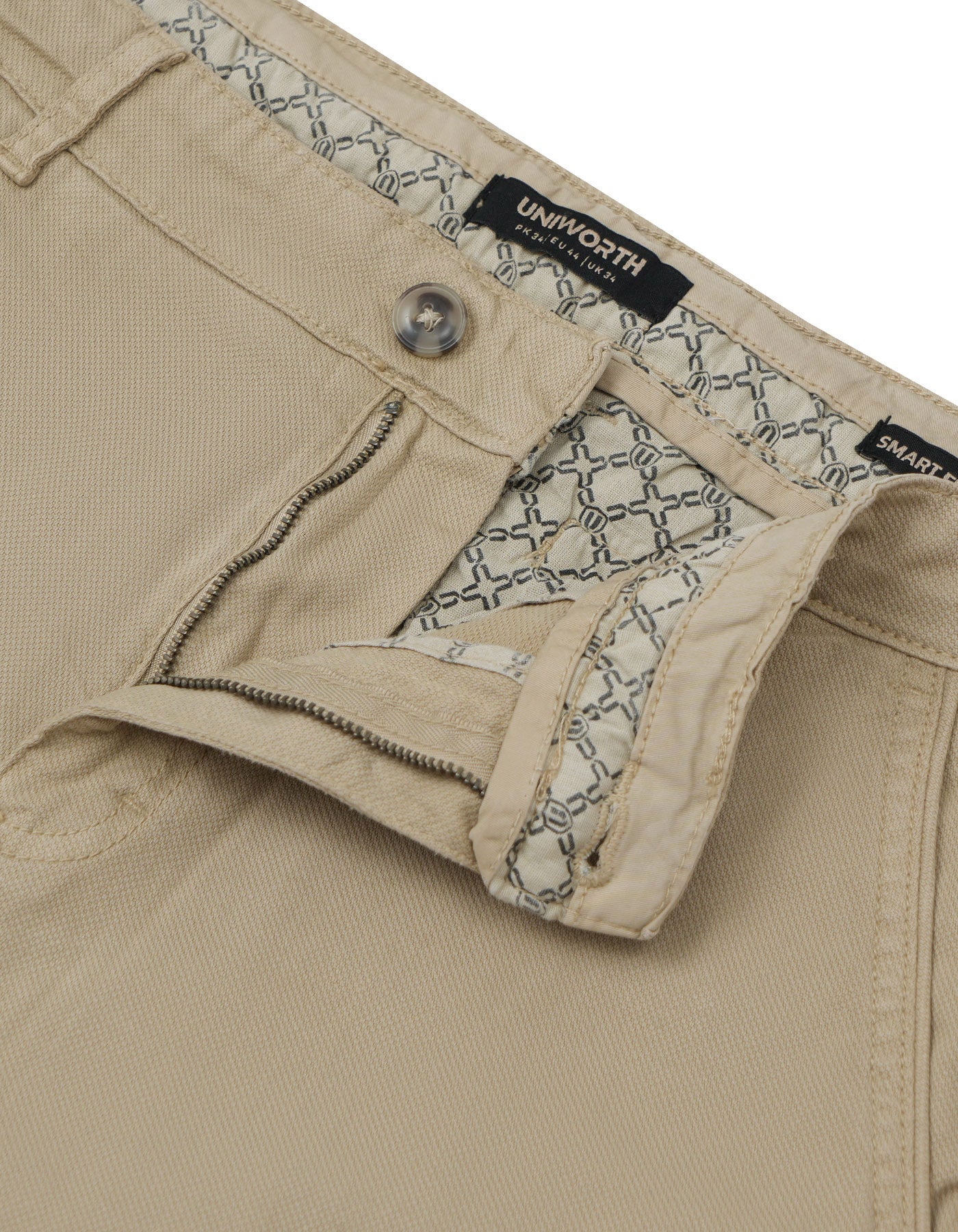 Khaki Smart Fit Cotton Trouser FTC2454S-30