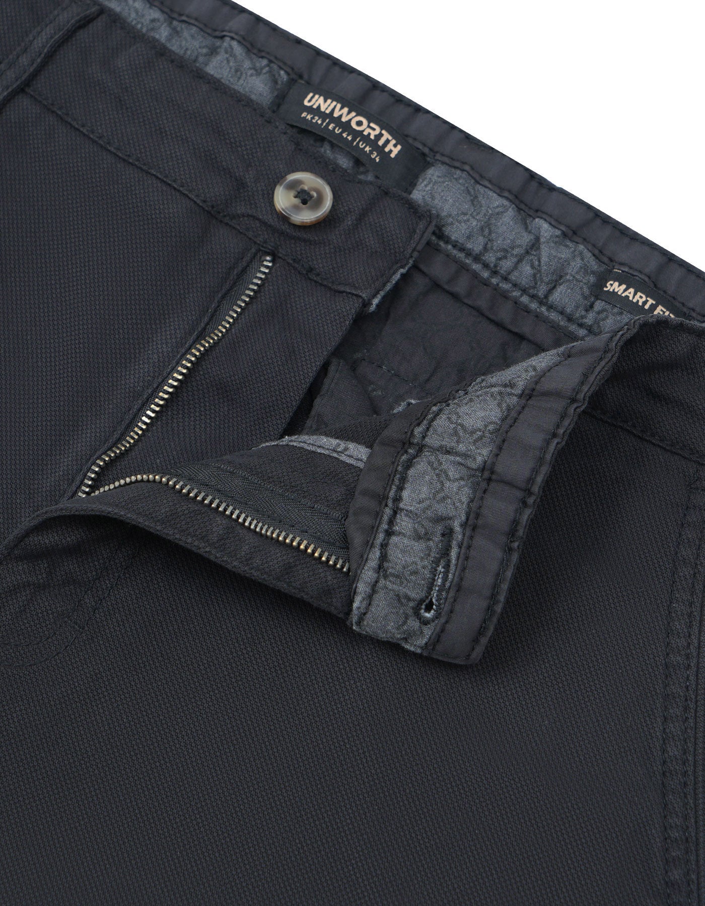 Black Smart Fit Cotton Trouser FTC2455S-30
