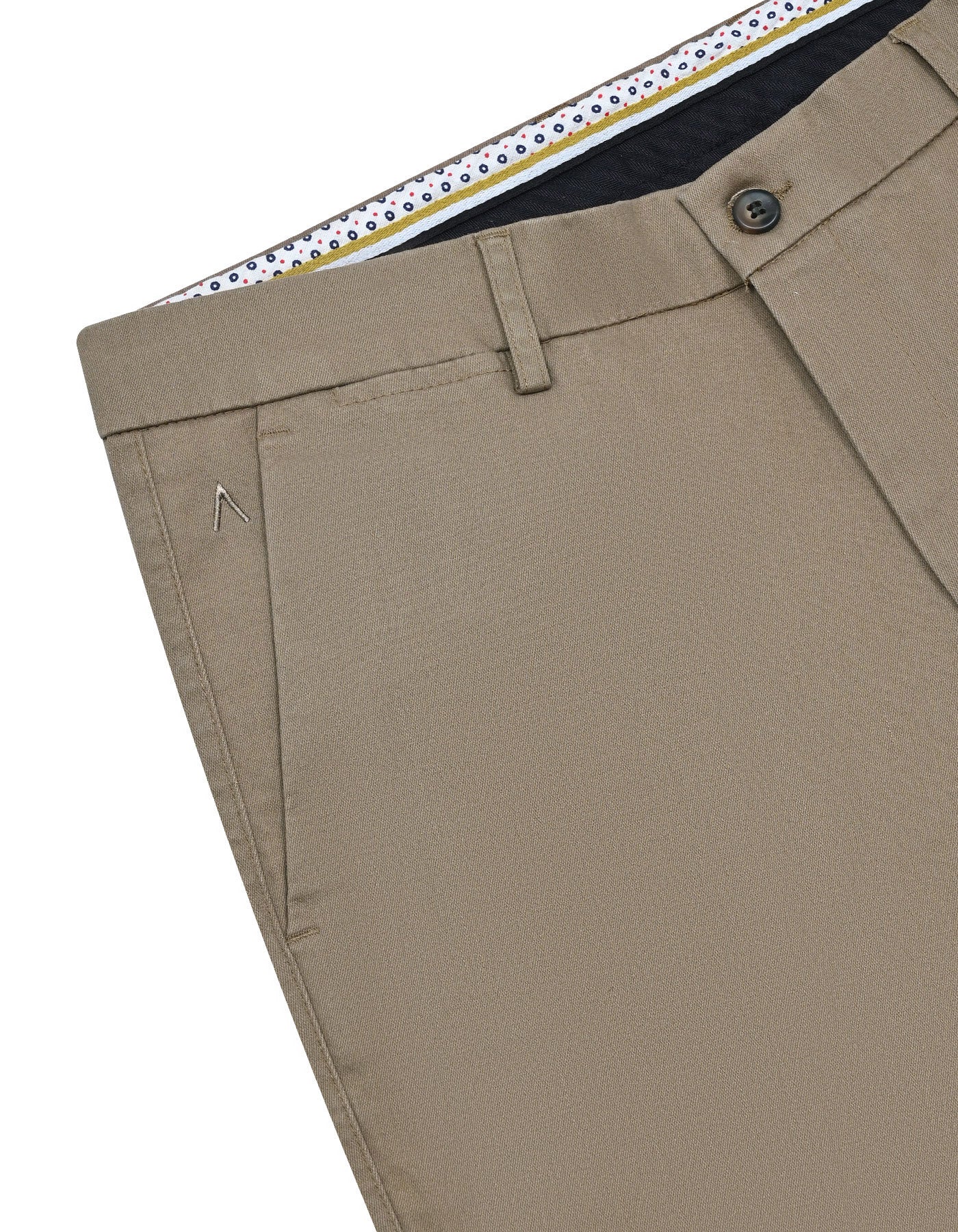 D Khaki Smart Fit Cotton Trouser FTC2459S-32