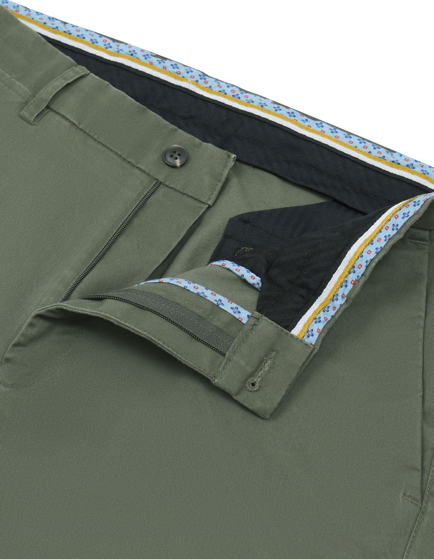 D Olive Classic Fit Cotton Trouser FTC2461C-30