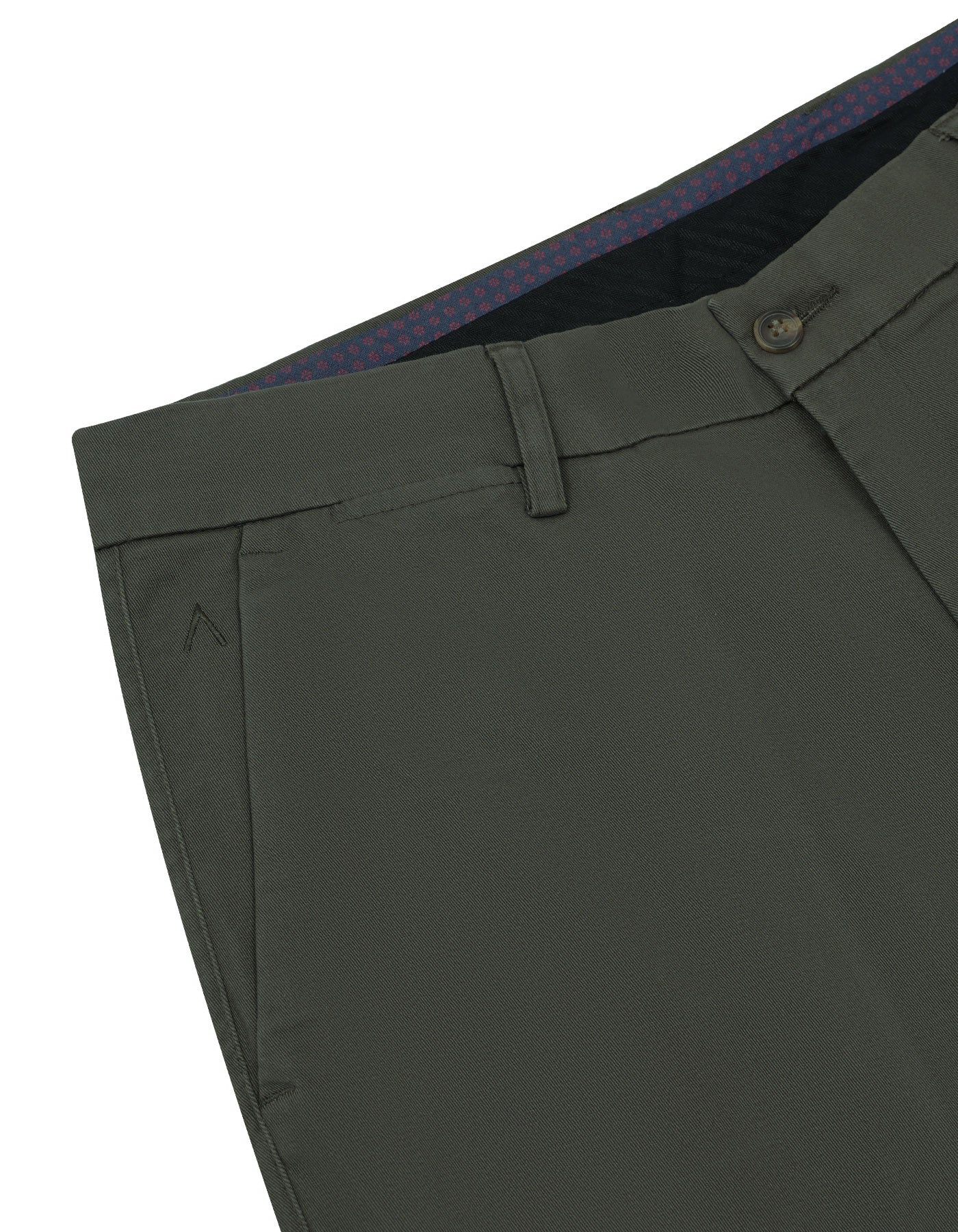 D Olive Classic Fit Cotton Trouser FTC2503C-32