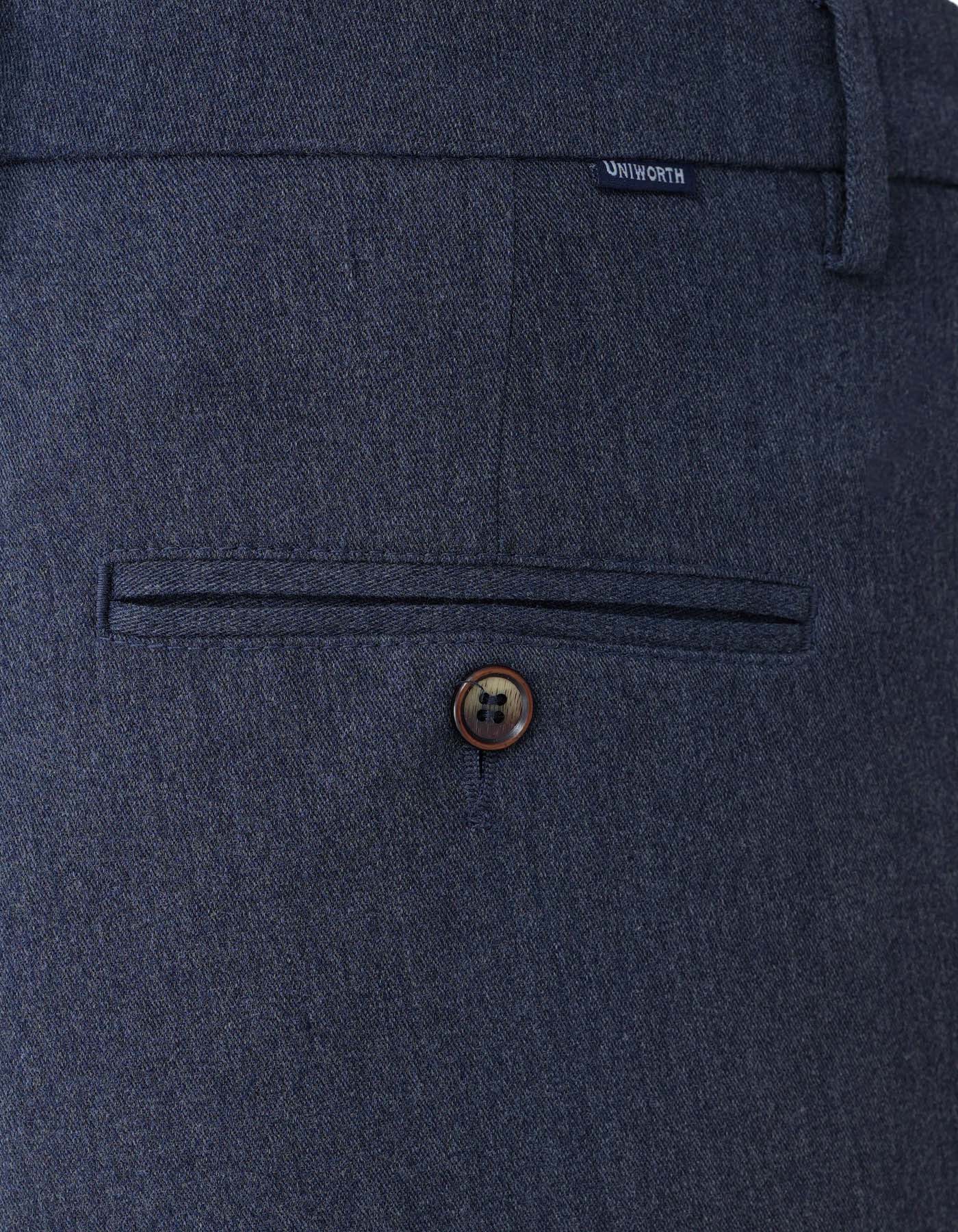 Navy Smart Fit Cotton Trouser FTC2507S-34