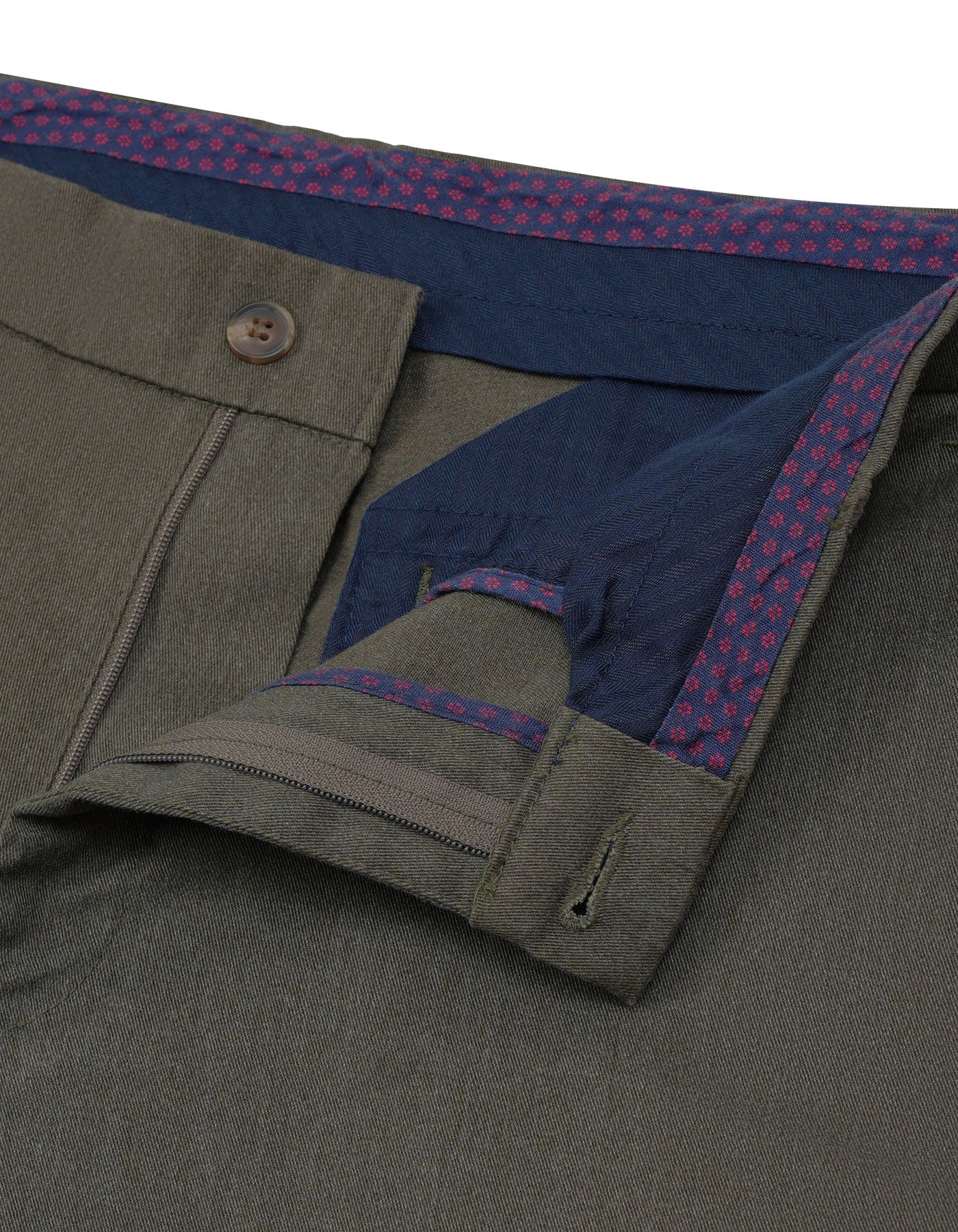 Olive Classic Fit Cotton Trouser FTC2508C-30
