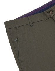 Olive Smart Fit Cotton Trouser FTC2508S-32