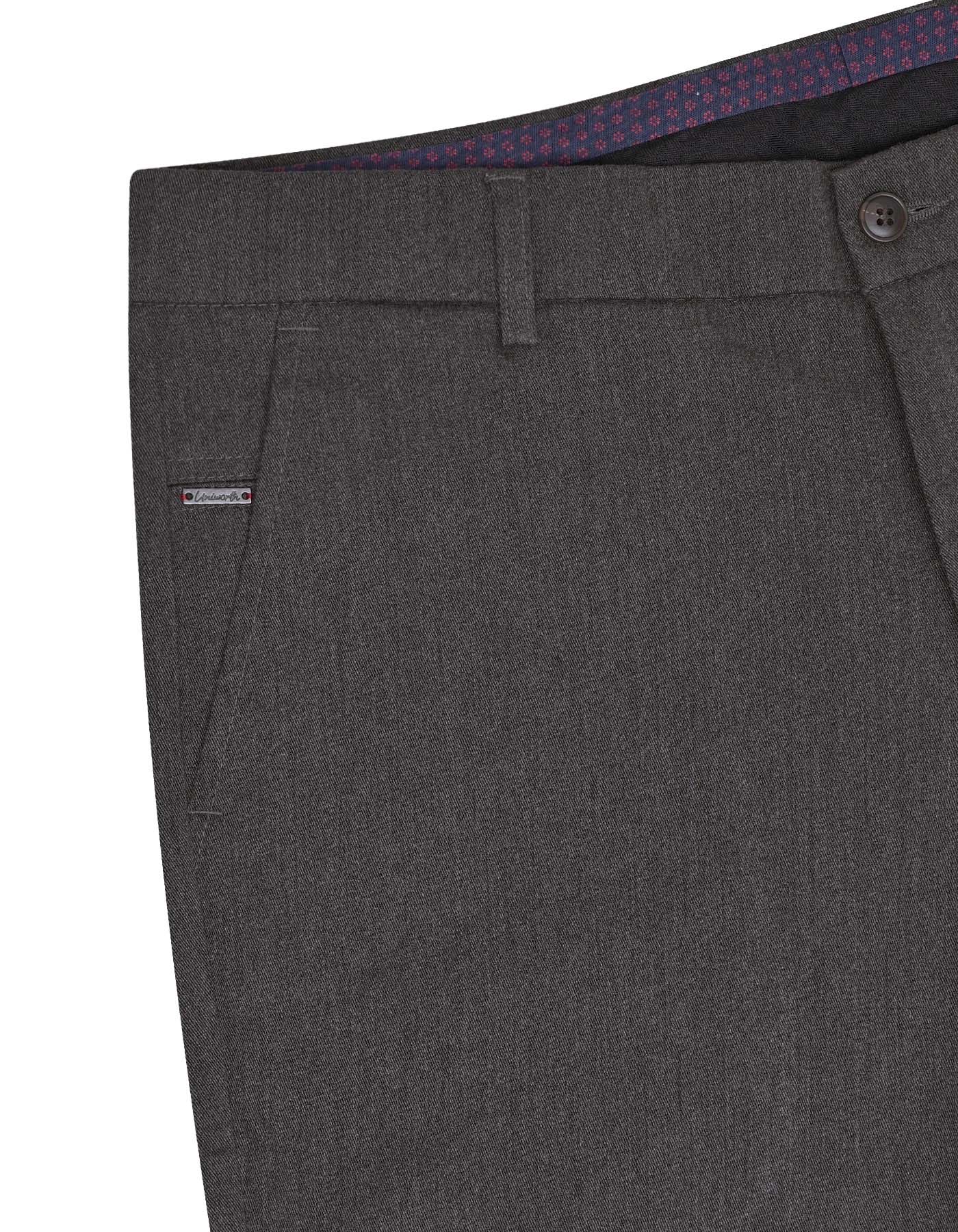 D Grey Classic Fit Cotton Trouser FTC2509C-32