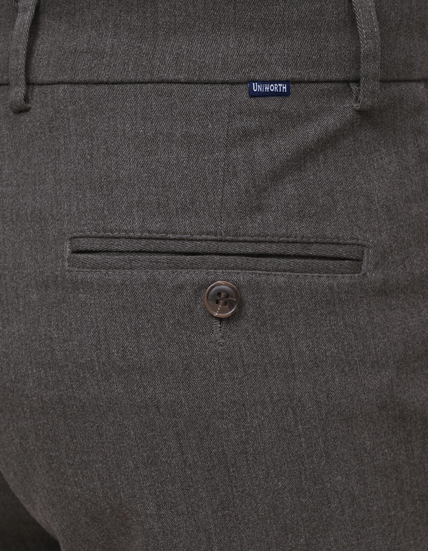 D Grey Smart Fit Cotton Trouser FTC2509S-34