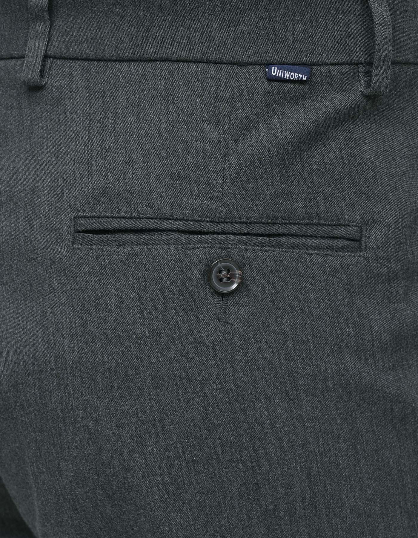 Charcoal Smart Fit Cotton Trouser FTC2511S-34