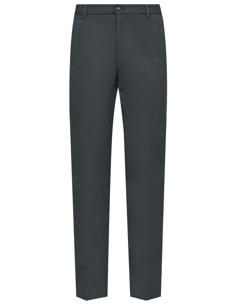 Charcoal Texture Smart Fit Cotton Trouser