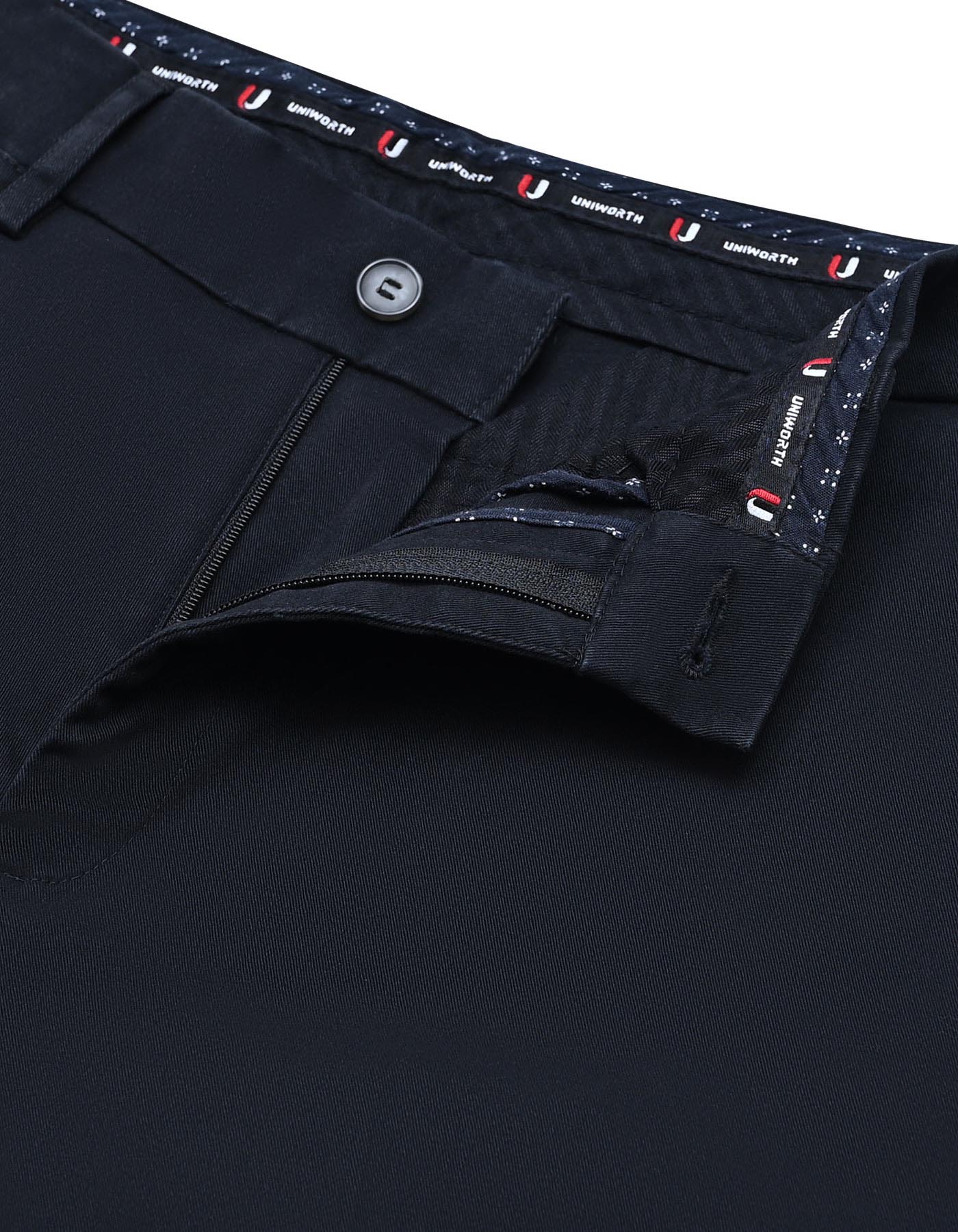 Black Classic Fit Cotton Trouser FTC2516C-32
