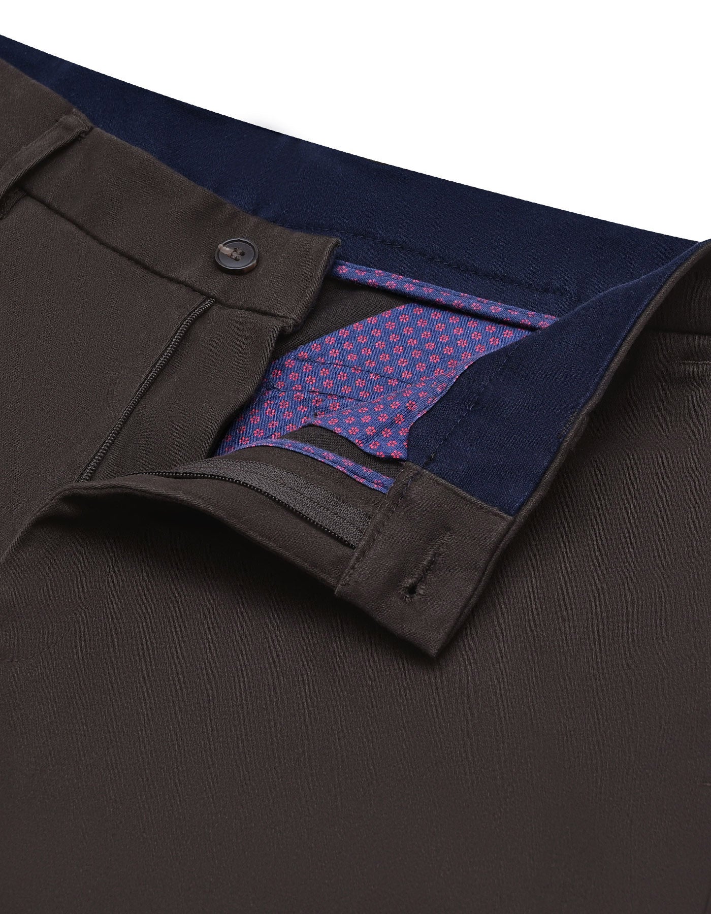 Chocolate Smart Fit Cotton Trouser FTC2527S-32