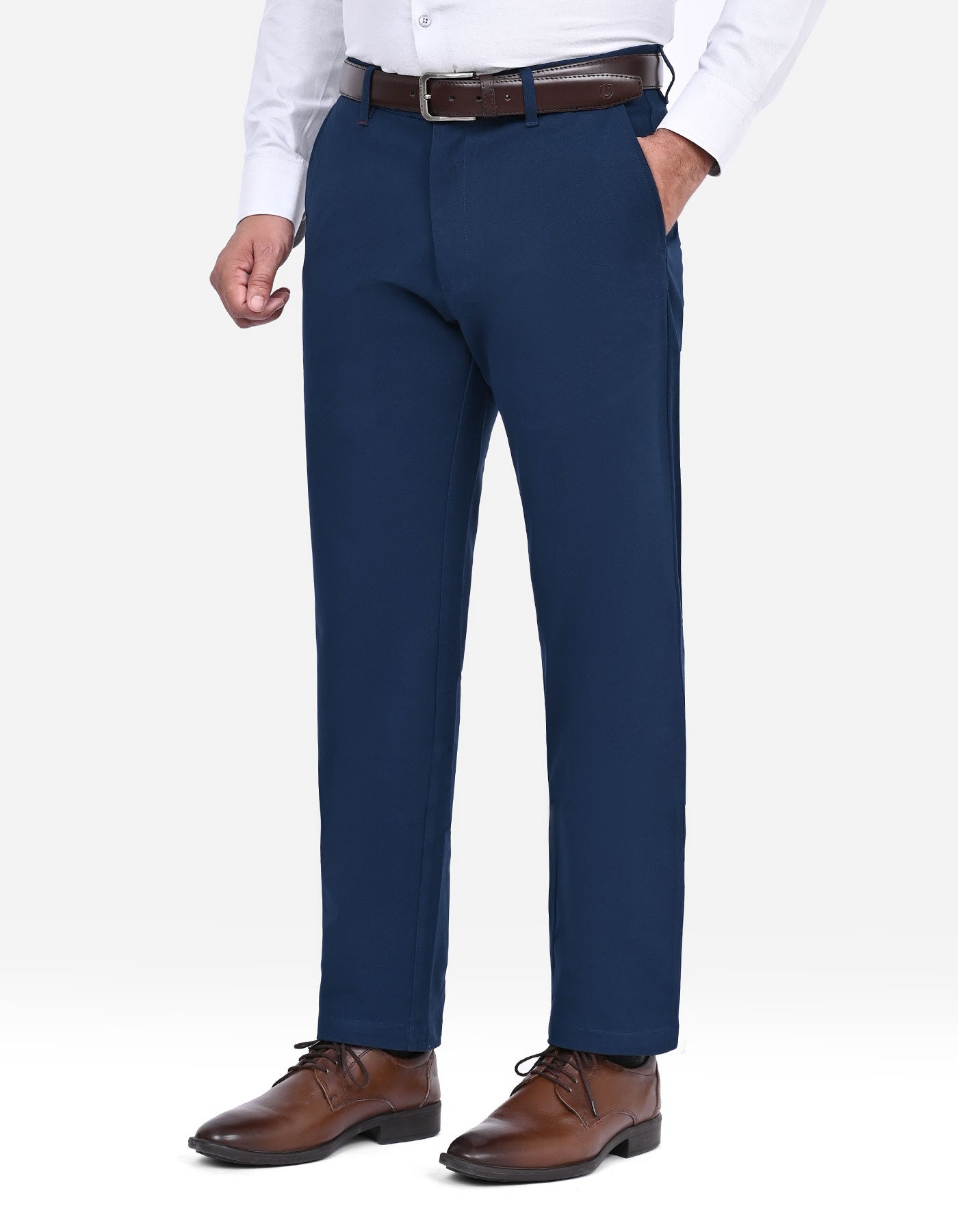 Navy Classic Fit Cotton Trouser FTC2536C-30