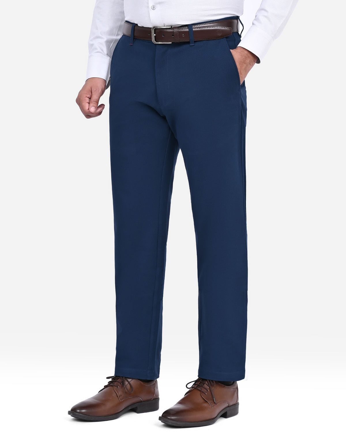 Navy Classic Fit Cotton Trouser FTC2536C-30