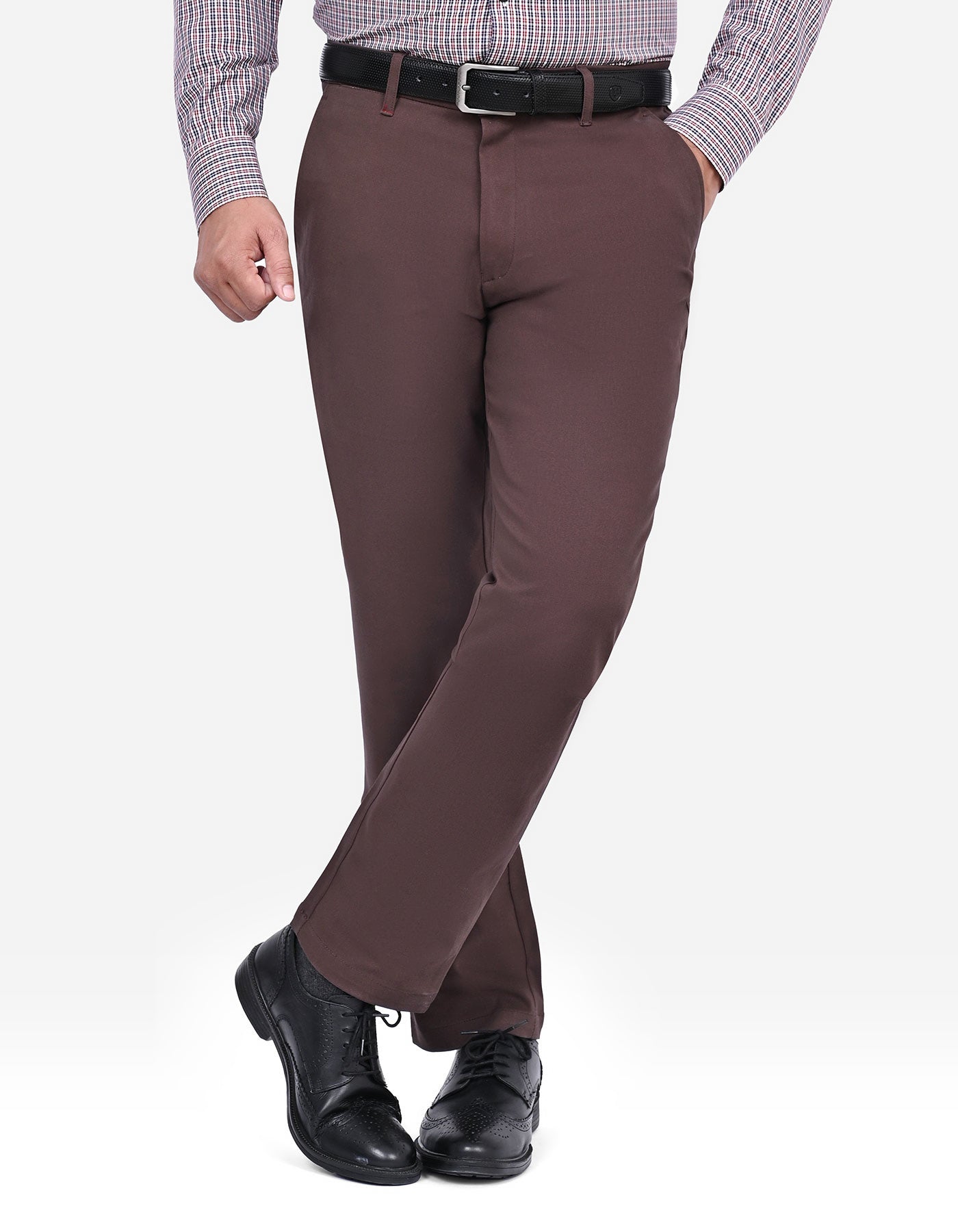 Chocolate Classic Fit Cotton Trouser FTC2537C-30
