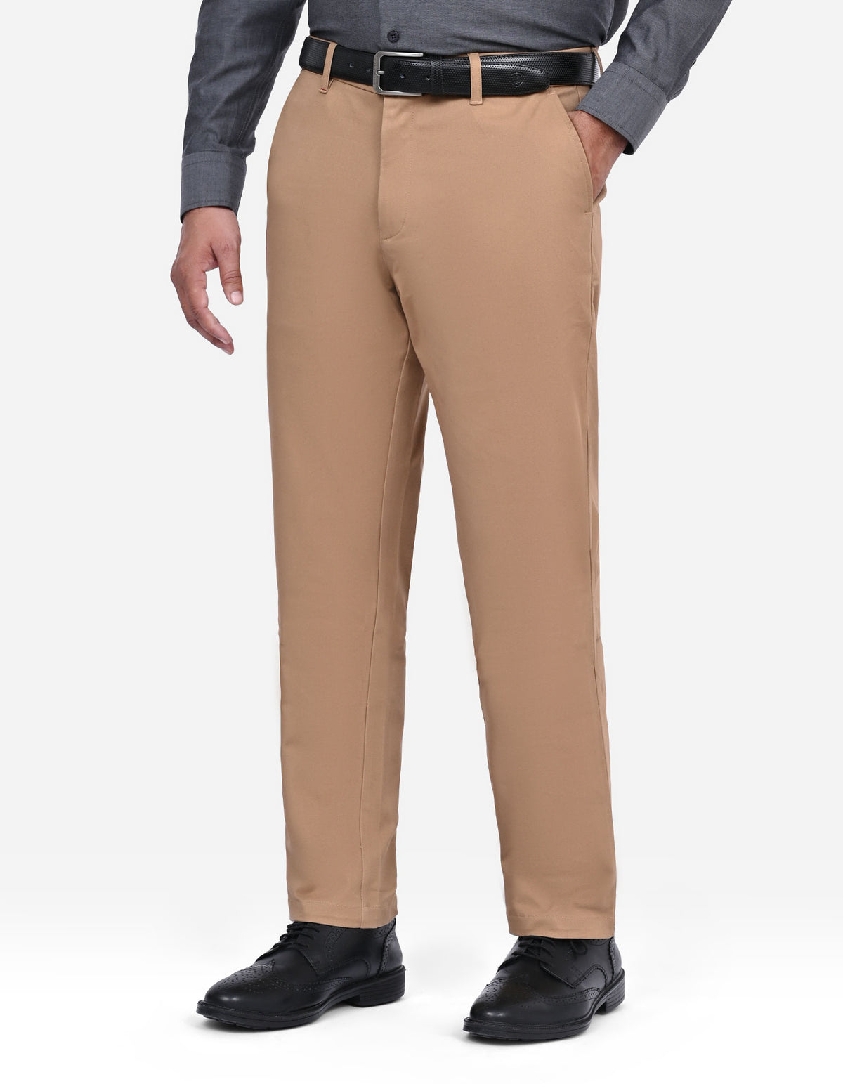 Khaki Smart Fit Cotton Trouser FTC2540S-30