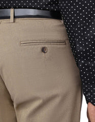 L Khaki Classic Fit Cotton Trouser FTC2549C-34