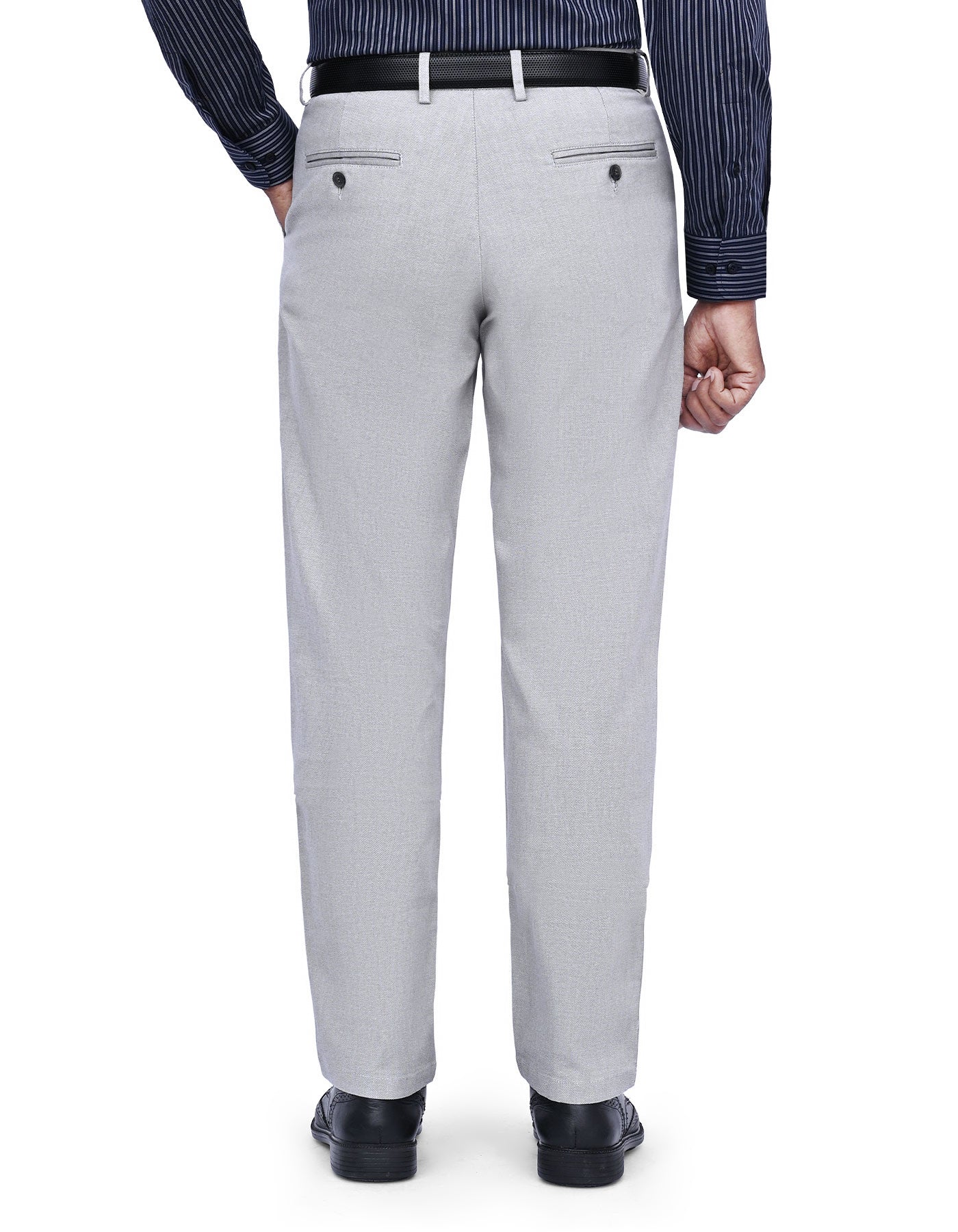 Silver Classic Fit Cotton Trouser FTC2550C-36