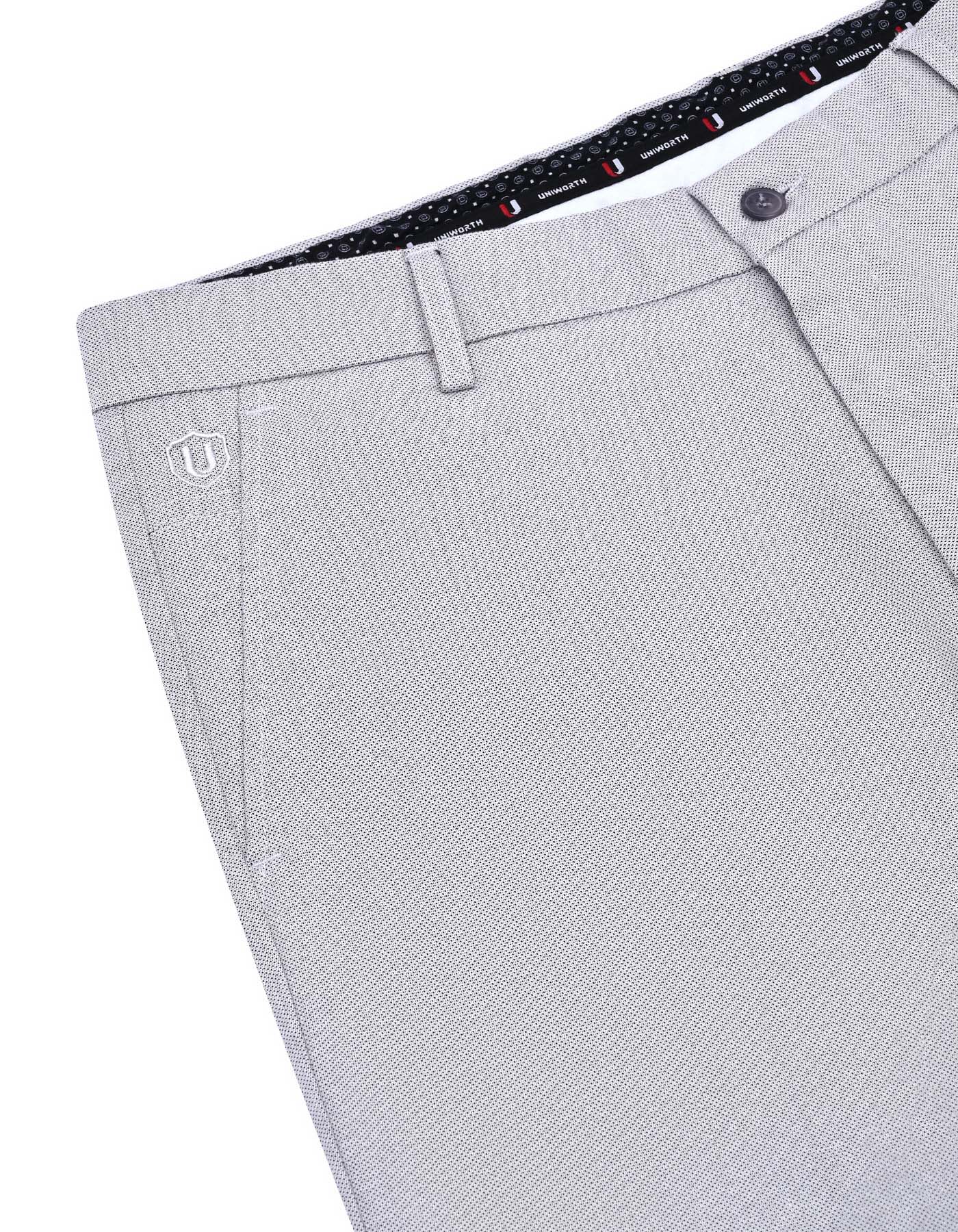Silver Classic Fit Cotton Trouser FTC2550C-32