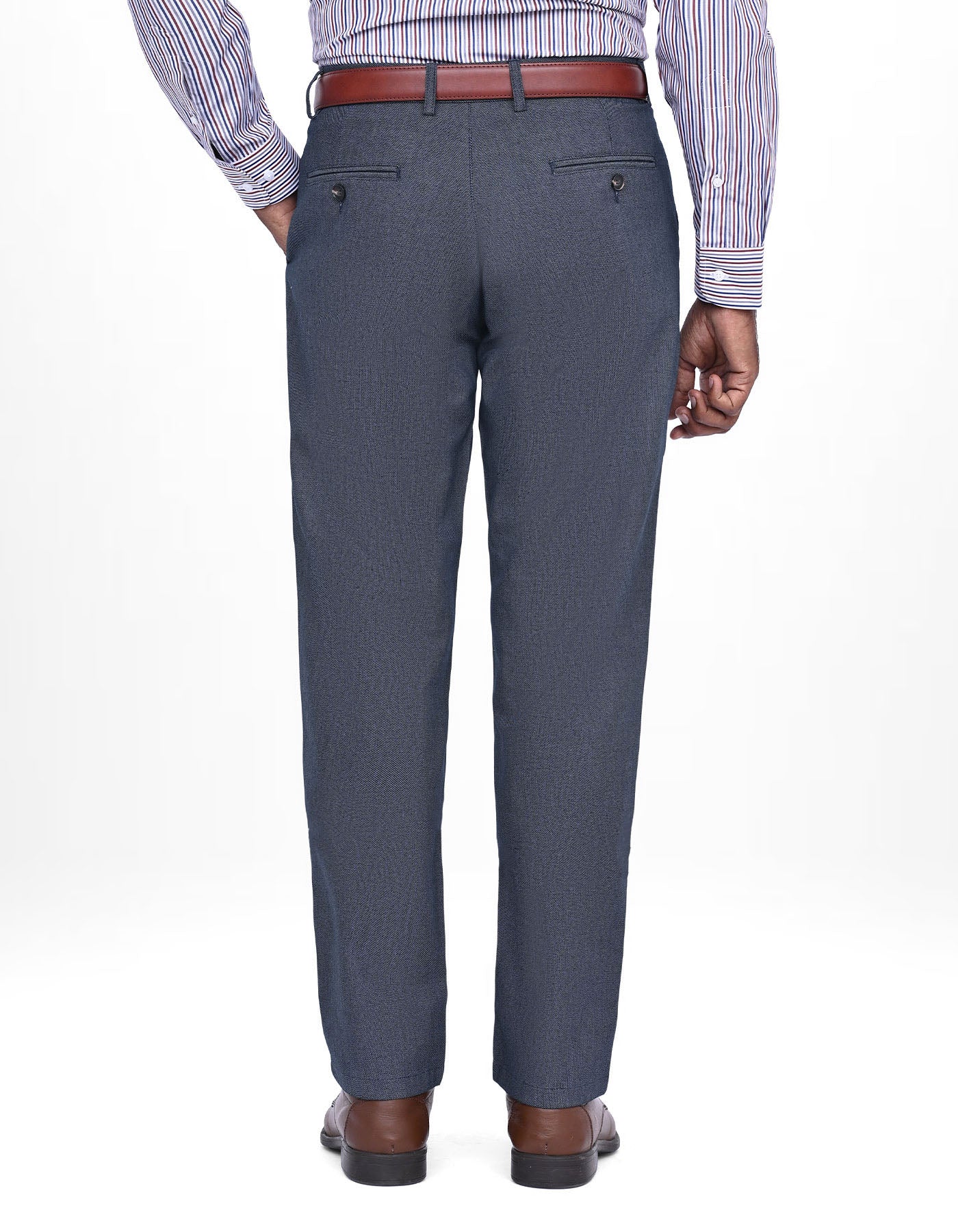 Navy Classic Fit Cotton Trouser FTC2553C-36