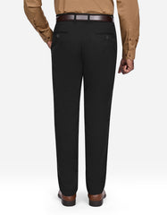 Black Plain Smart Fit Cotton Trouser