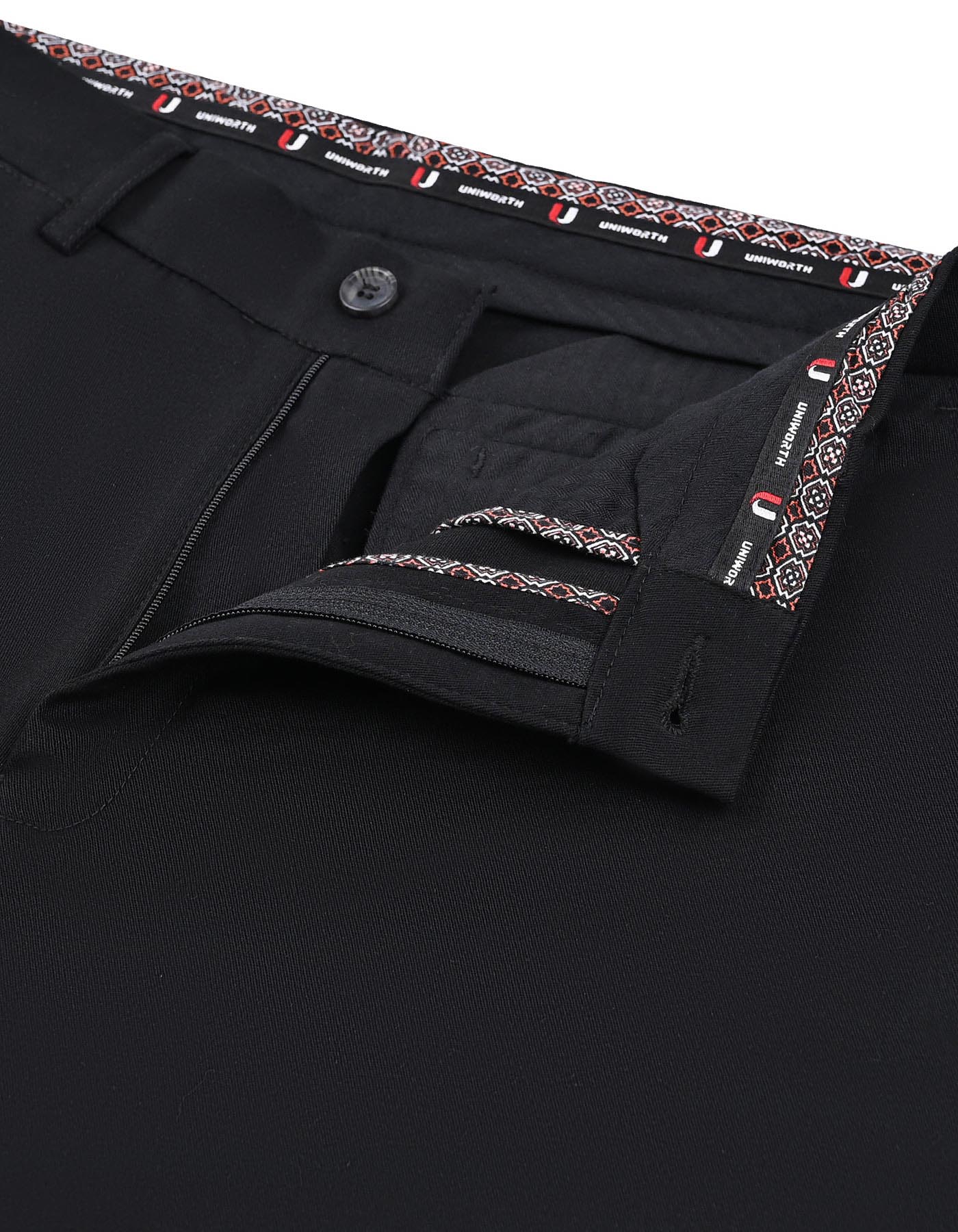 Black Classic Fit Cotton Trouser FTC2554C-32