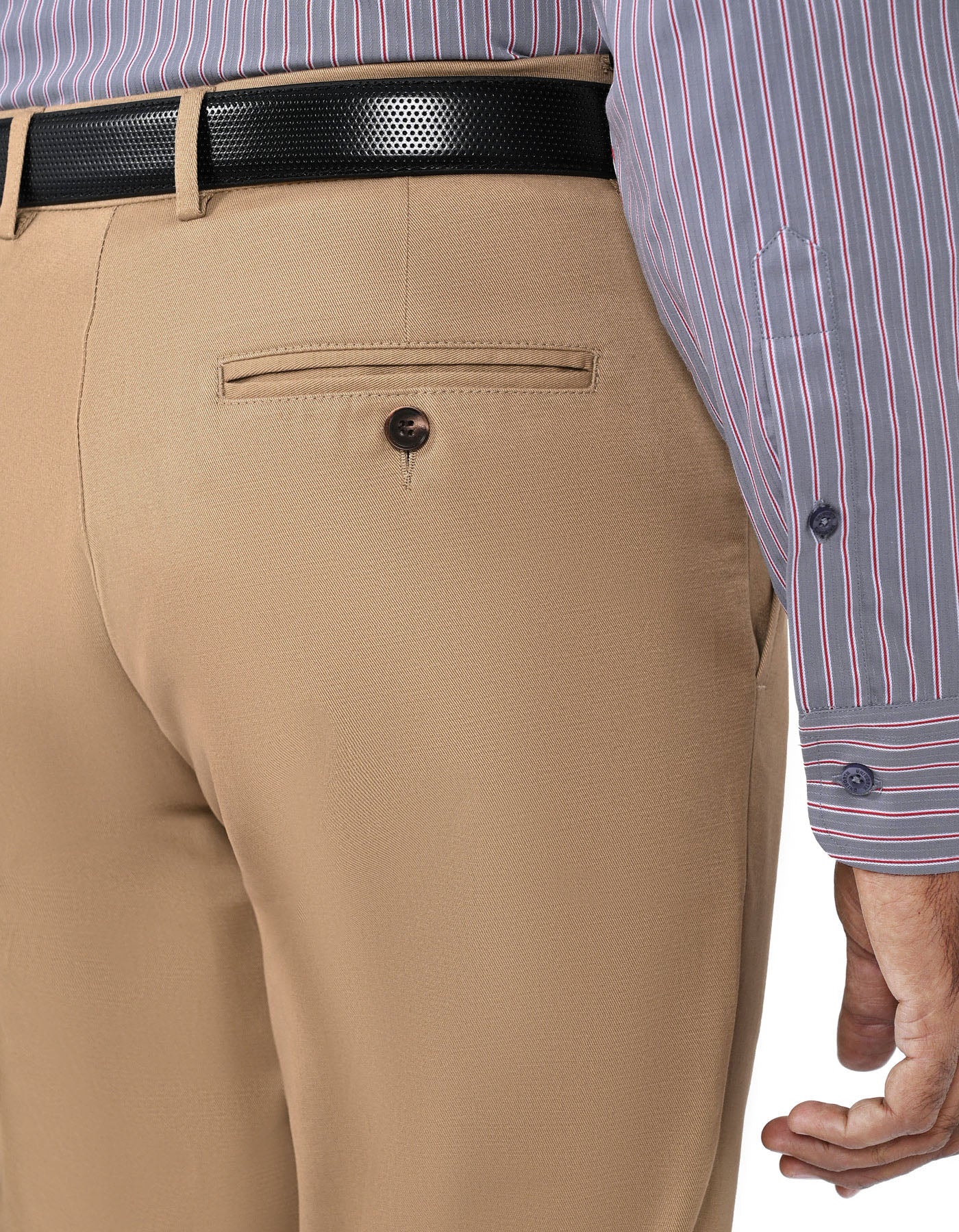 Khaki Smart Fit Cotton Trouser FTC2555S-36