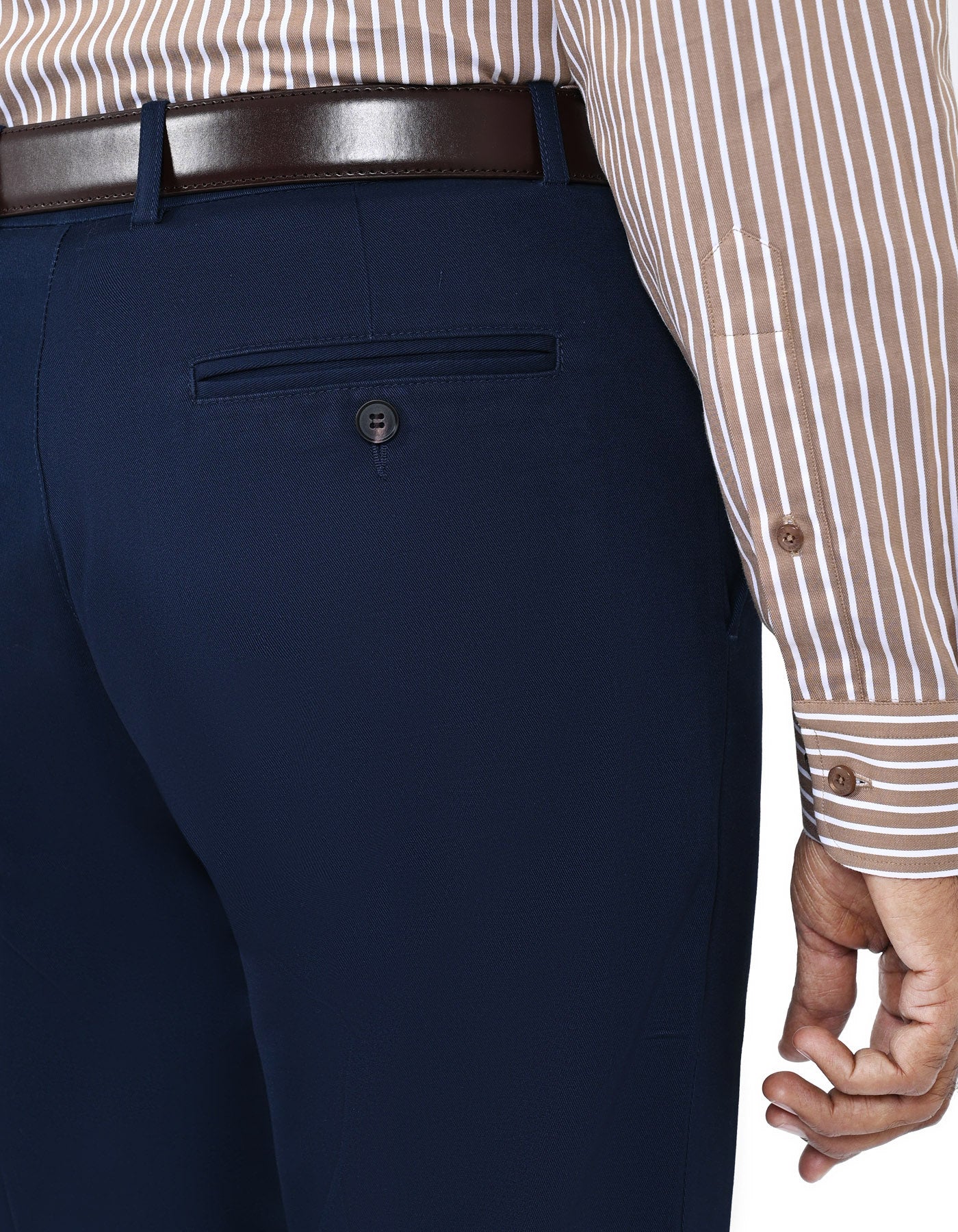 Navy Classic Fit Cotton Trouser FTC2556C-36