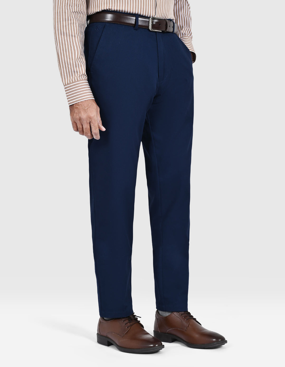 Navy Smart Fit Cotton Trouser FTC2556S-30